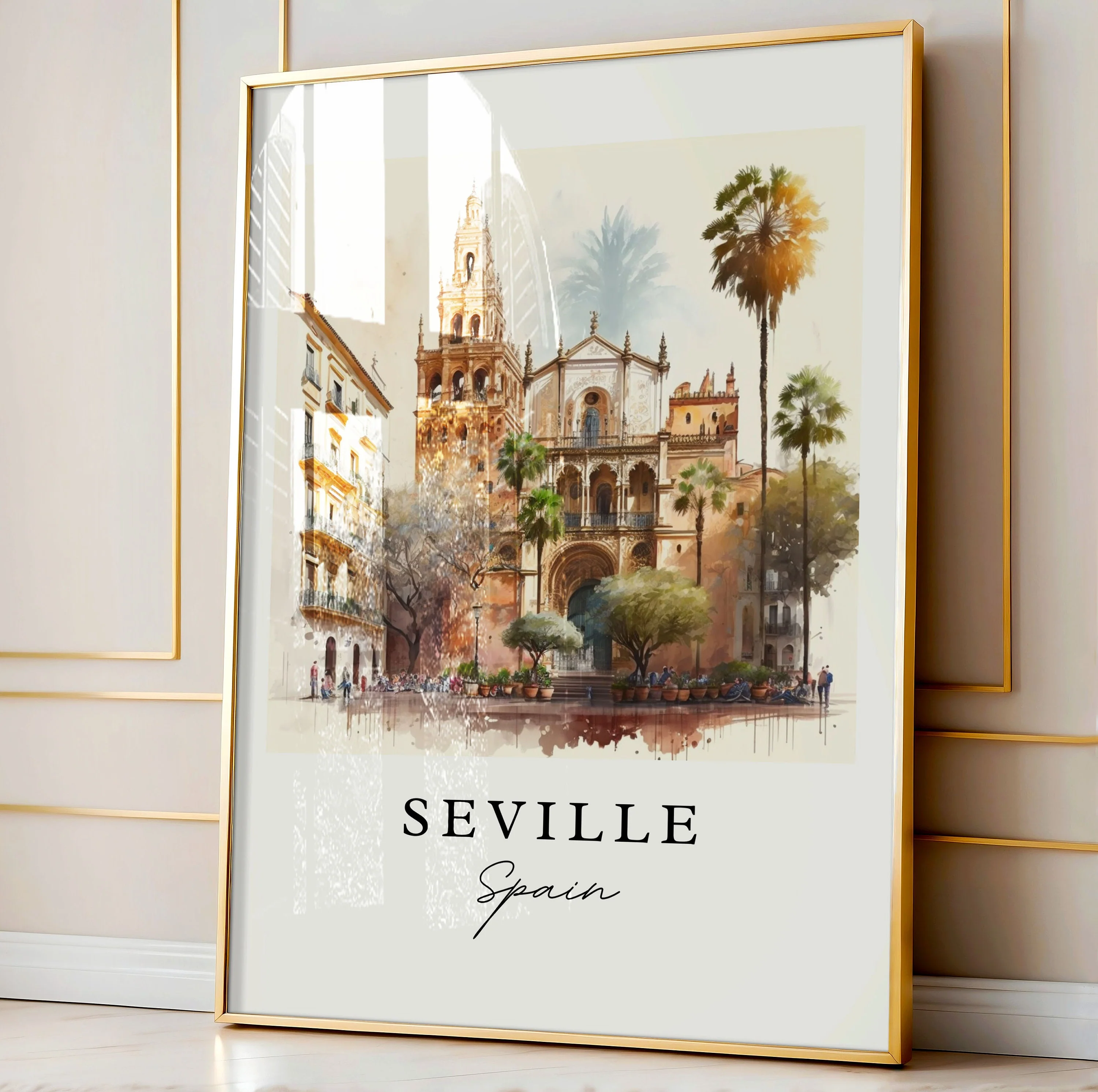 Seville, Spain – Watercolor Art Print - Image 5
