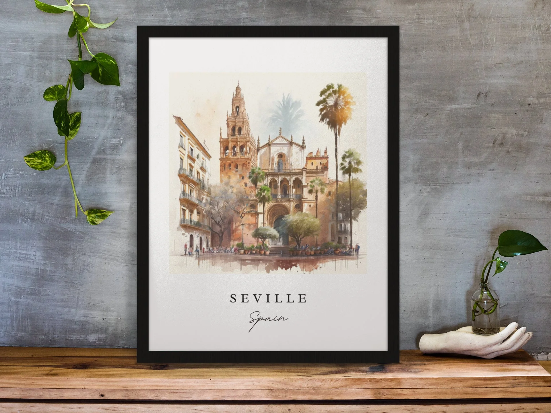 Seville, Spain – Watercolor Art Print - Image 6