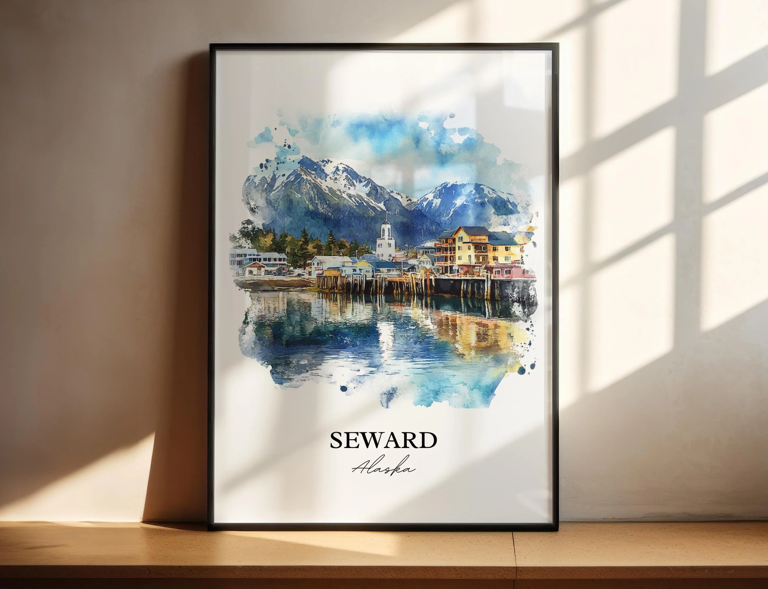Seward, Alaska – Watercolor Art Print