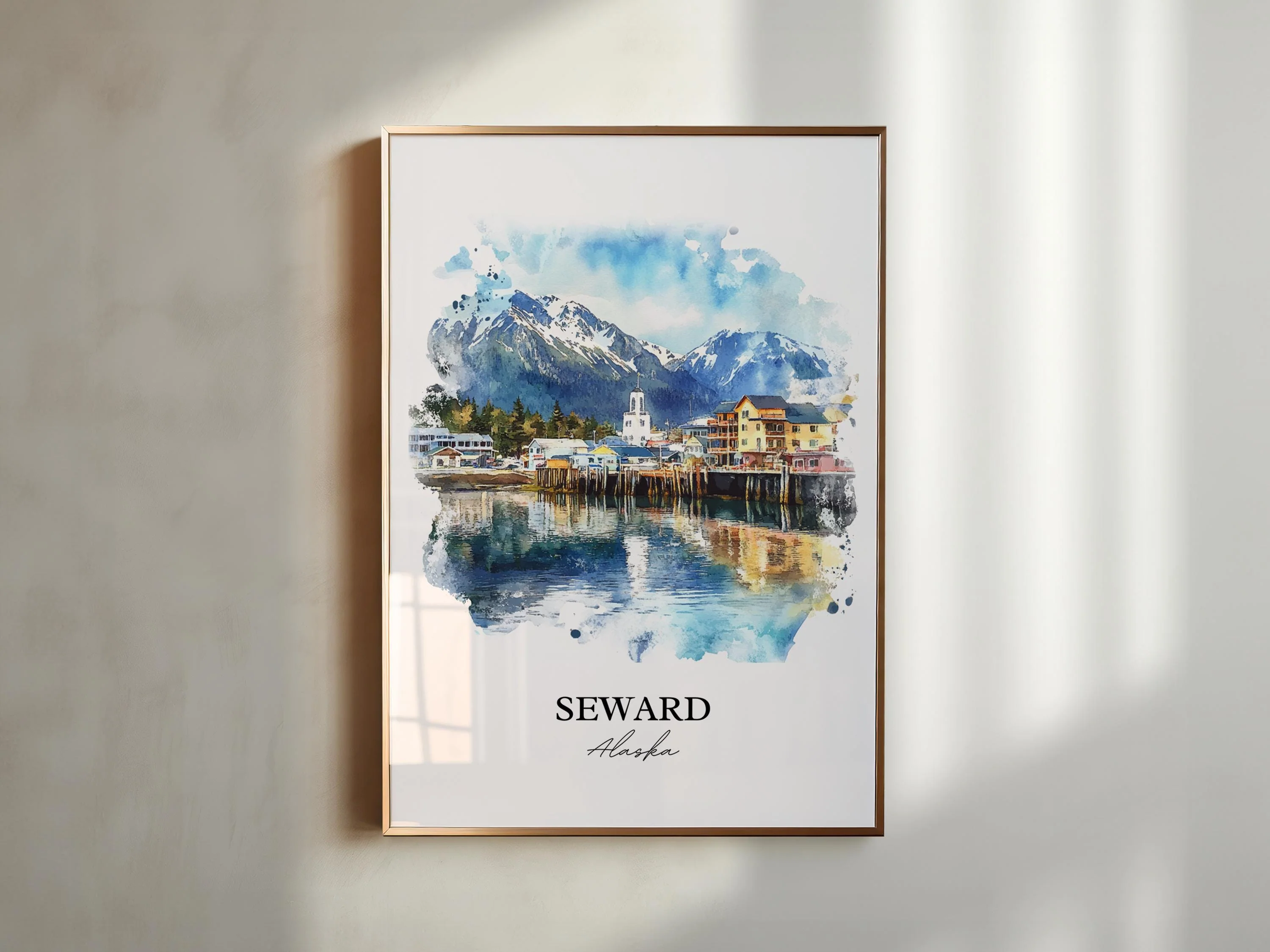 Seward, Alaska – Watercolor Art Print - Image 3
