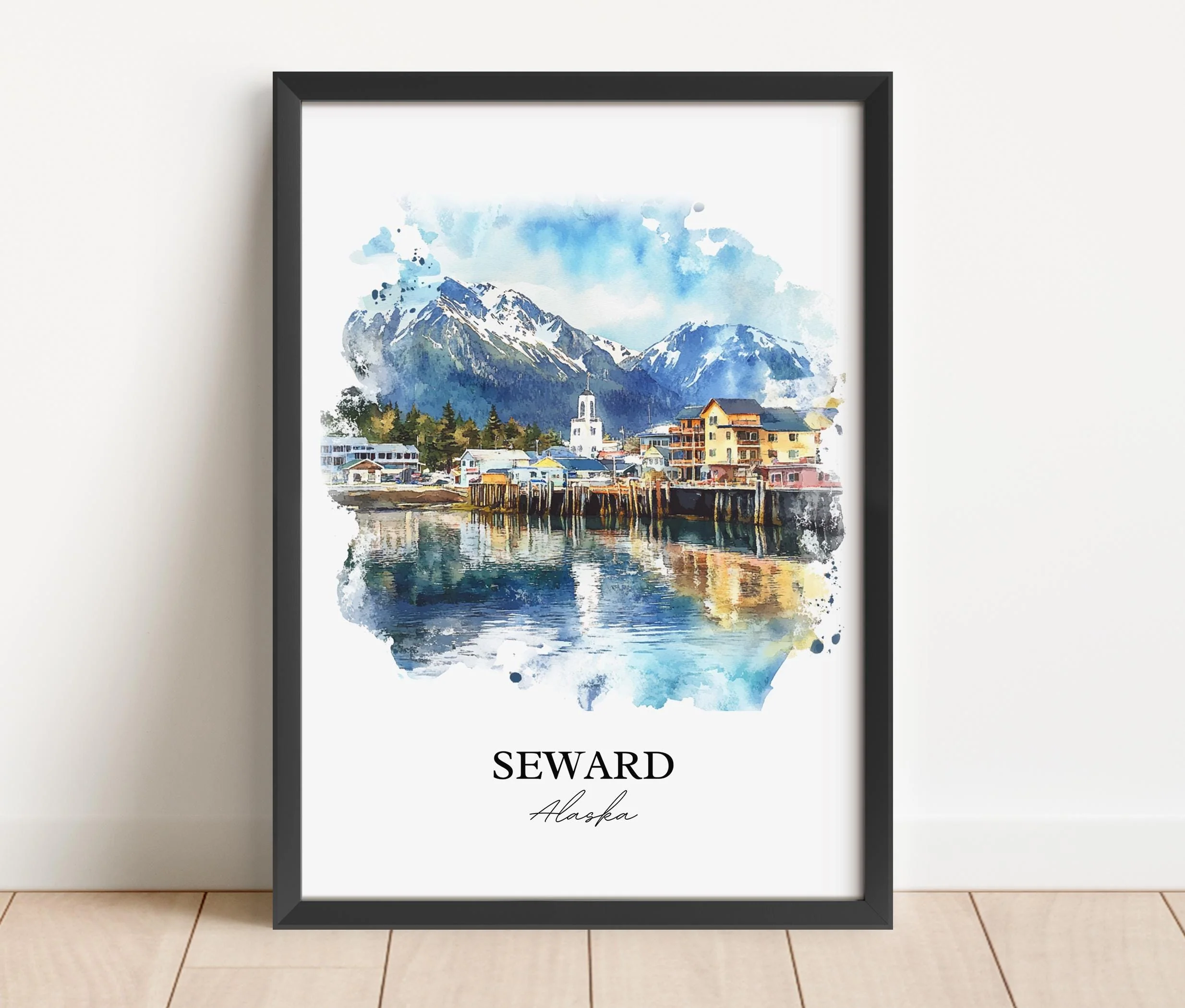 Seward, Alaska – Watercolor Art Print - Image 6