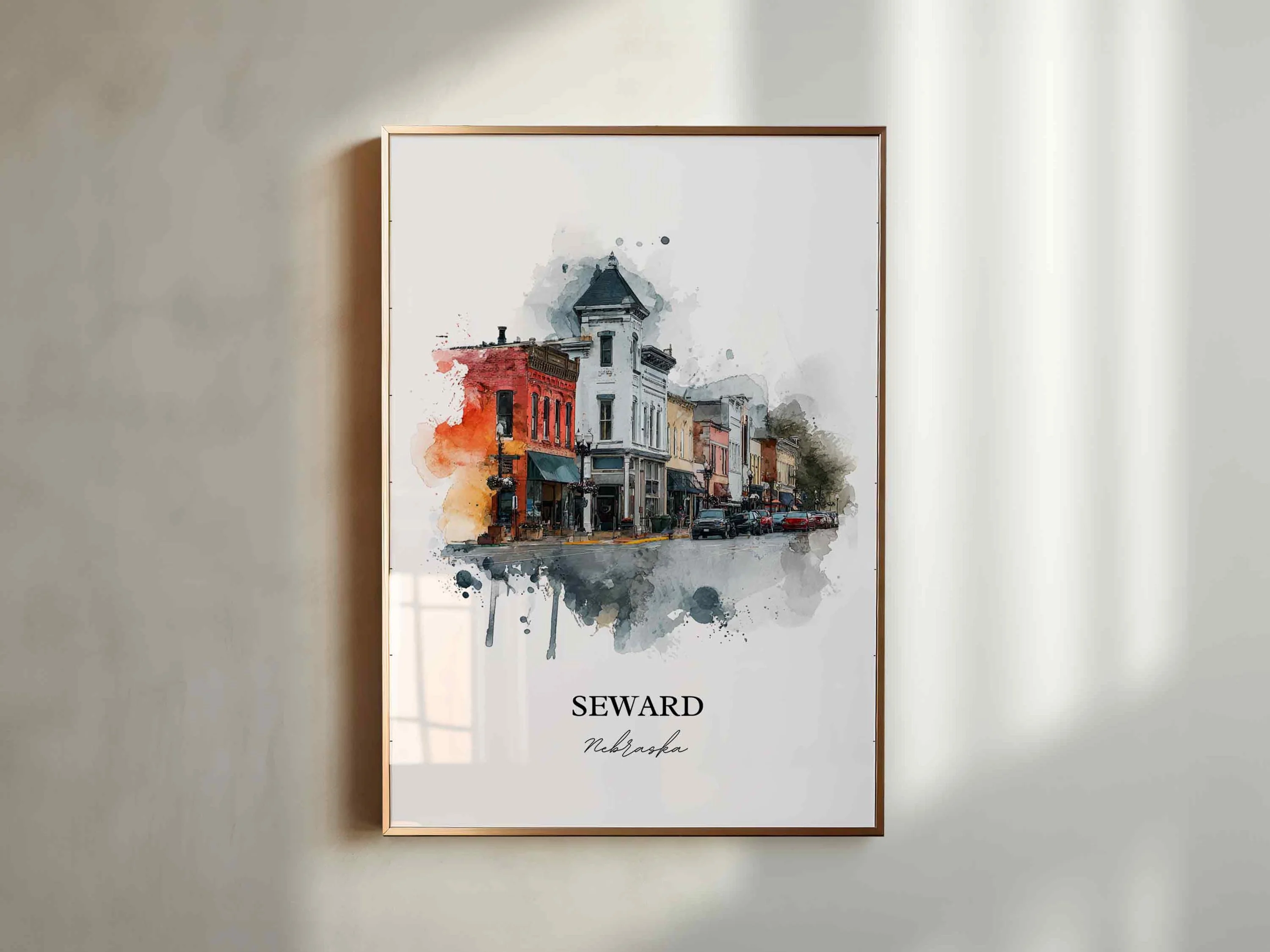 Seward, Nebraska – Watercolor Art Print - Image 6