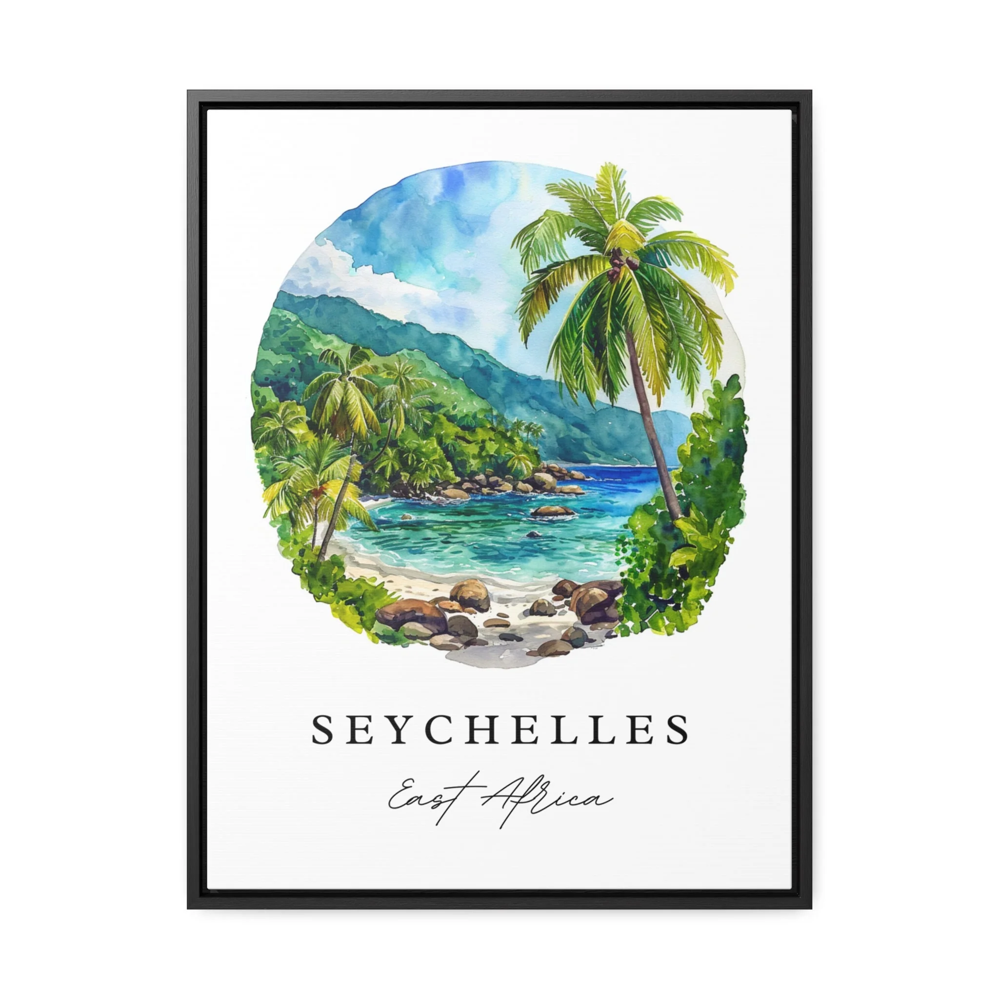 Seychelles, East Africa – Watercolor Art Print - Image 6