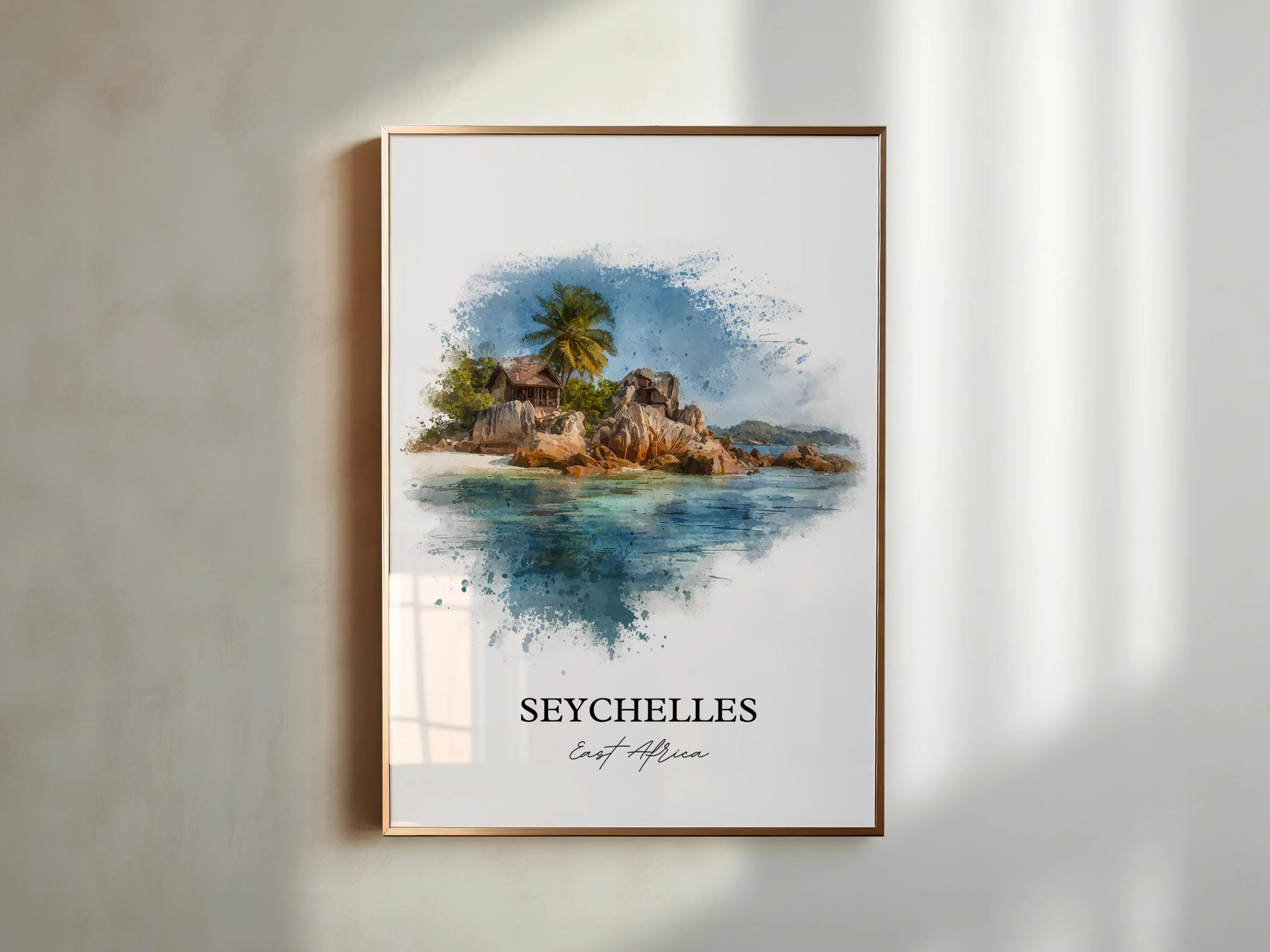 Seychelles, East Africa – Watercolor Art Print - Image 3