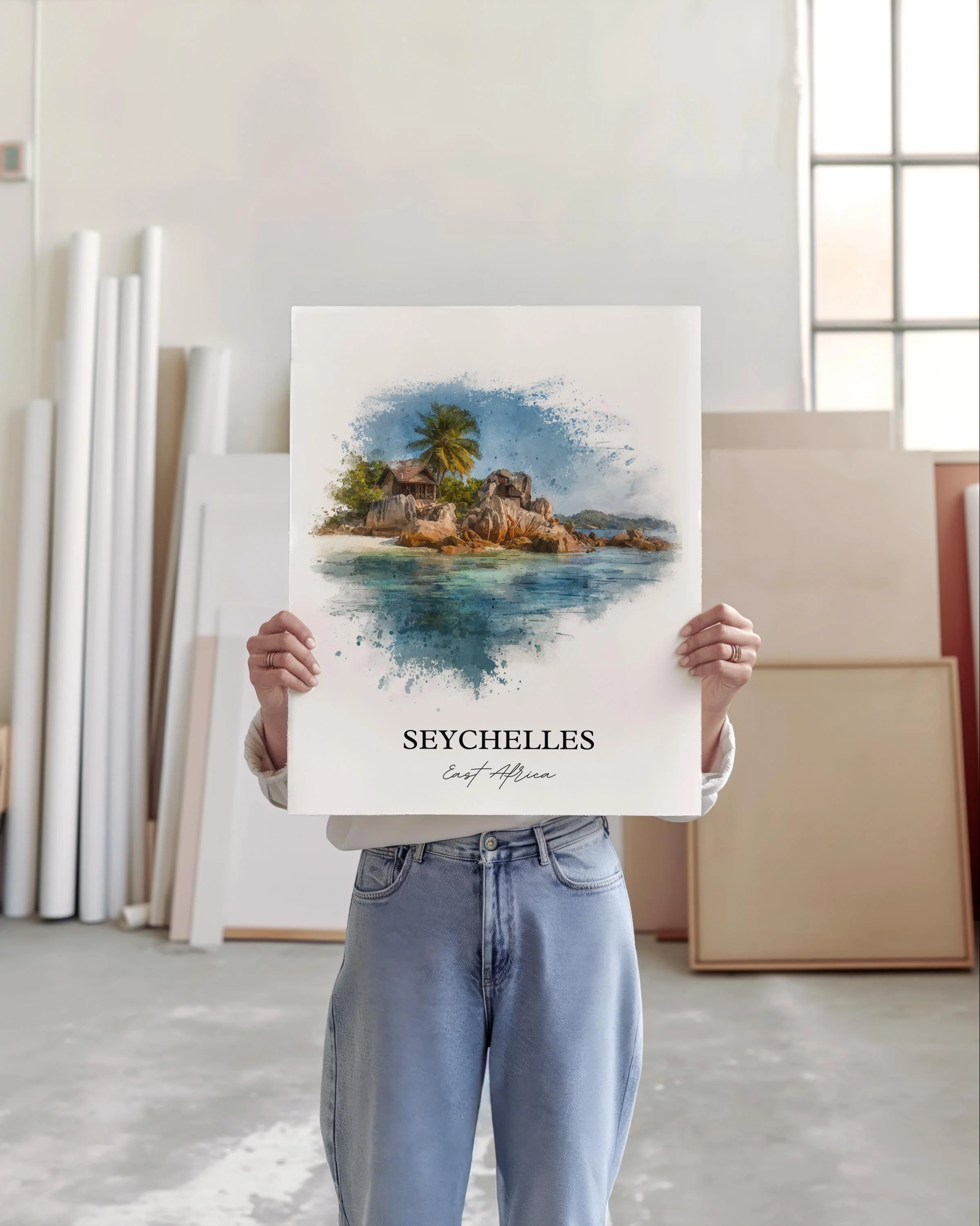 Seychelles, East Africa – Watercolor Art Print - Image 5