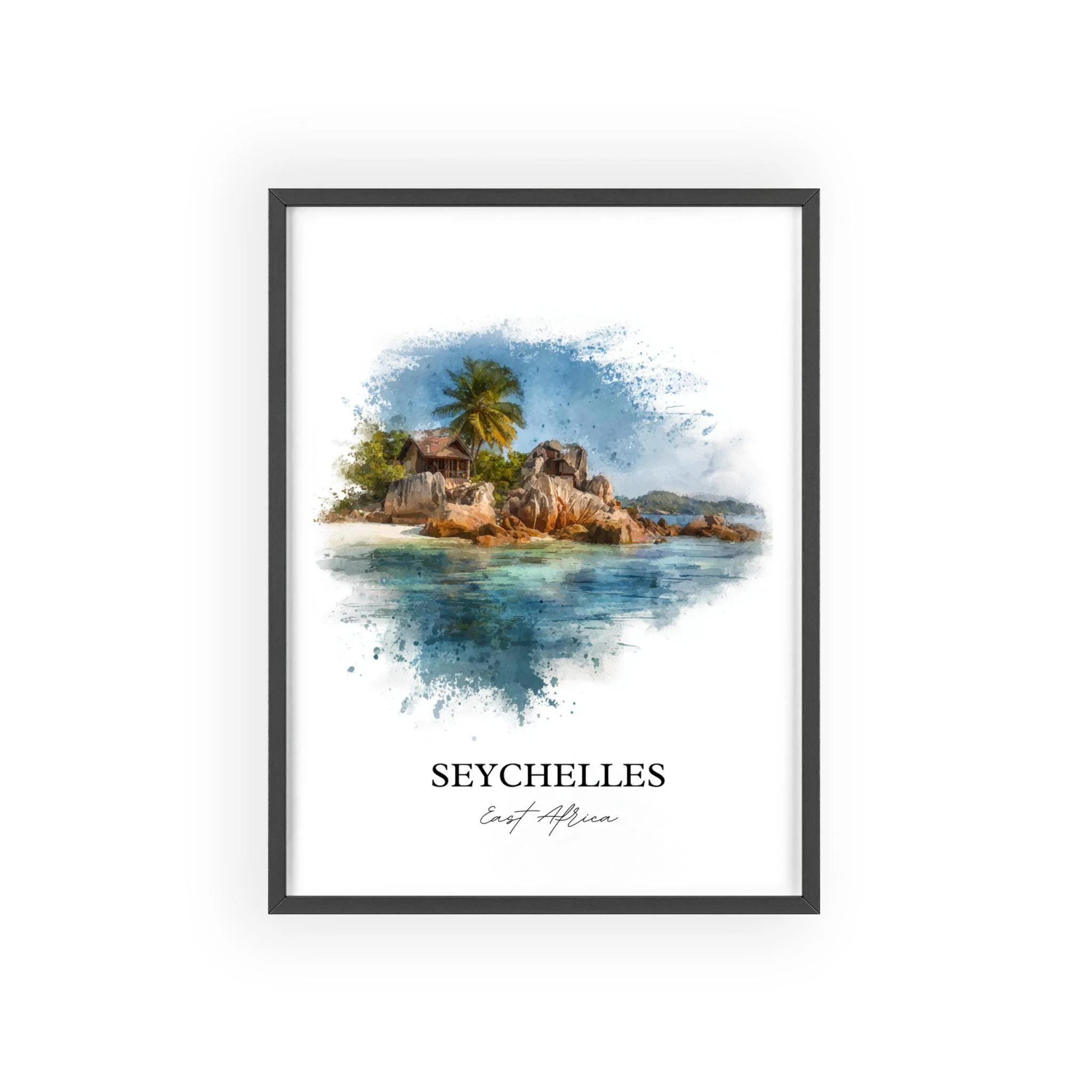 Seychelles, East Africa – Watercolor Art Print - Image 7