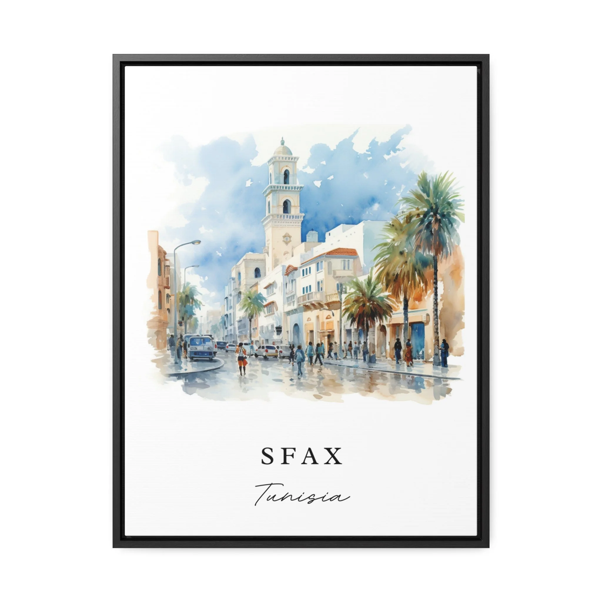 Sfax, Tunisia – Watercolor Art Print - Image 2