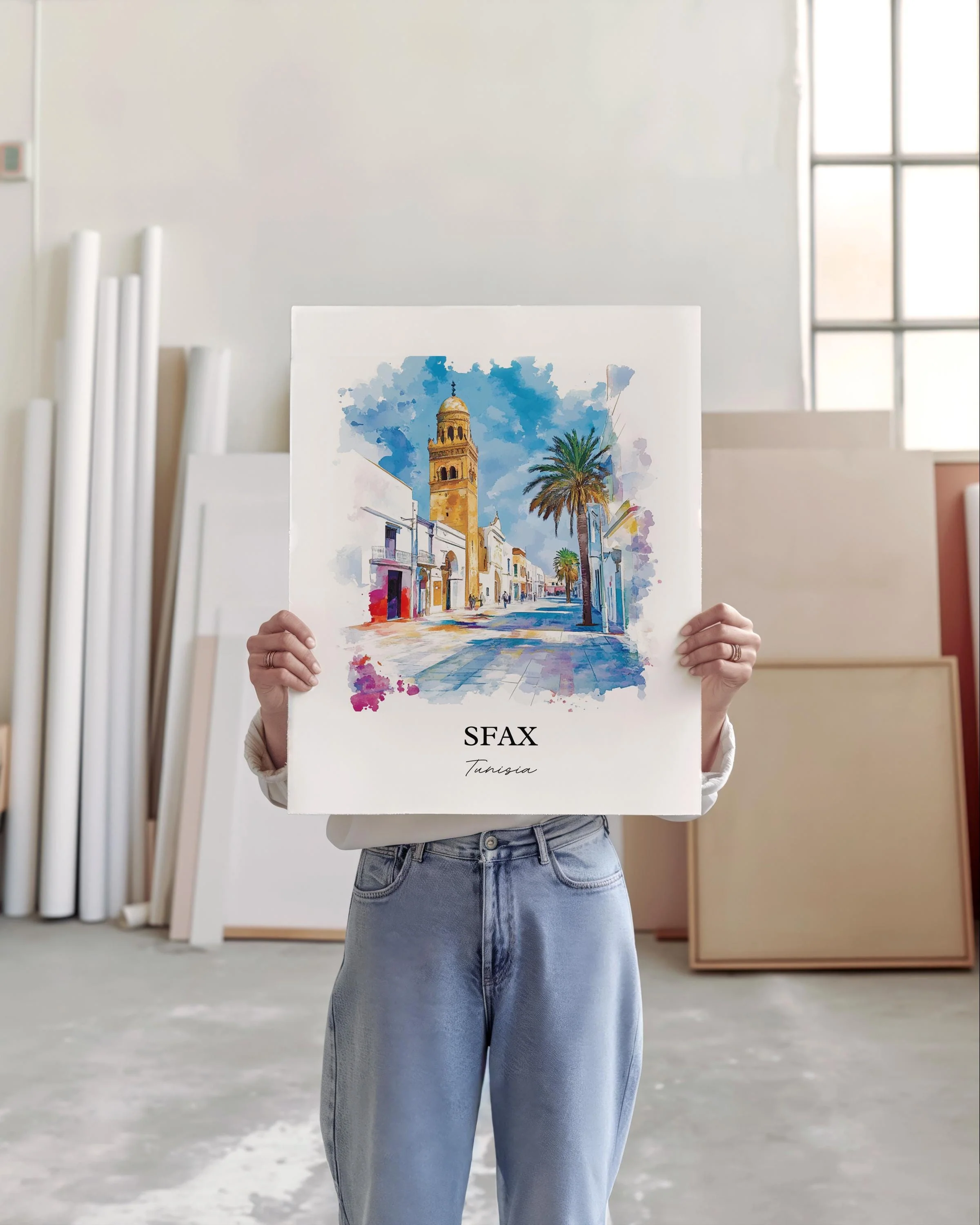Sfax, Tunisia – Watercolor Art Print - Image 4