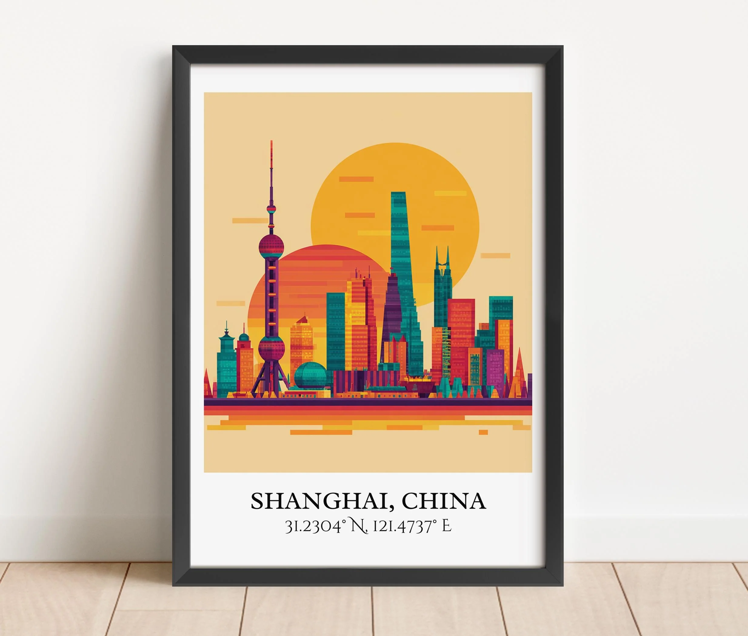 Shanghai, China – Watercolor Art Print - Image 5