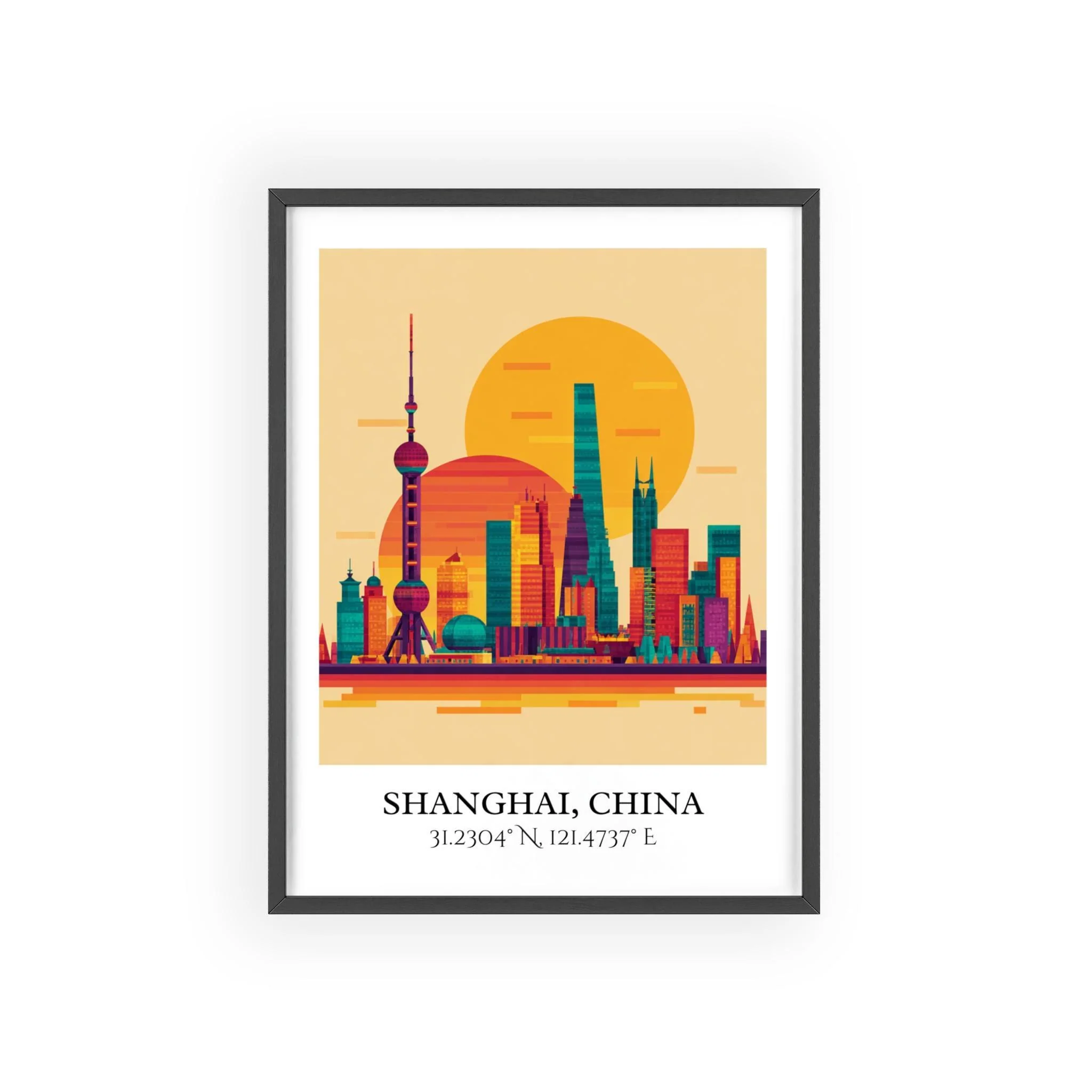Shanghai, China – Watercolor Art Print - Image 7