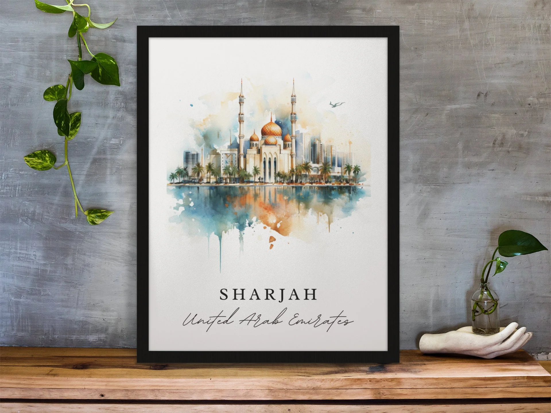 Sharjah, United Arab Emirates – Watercolor Art Print