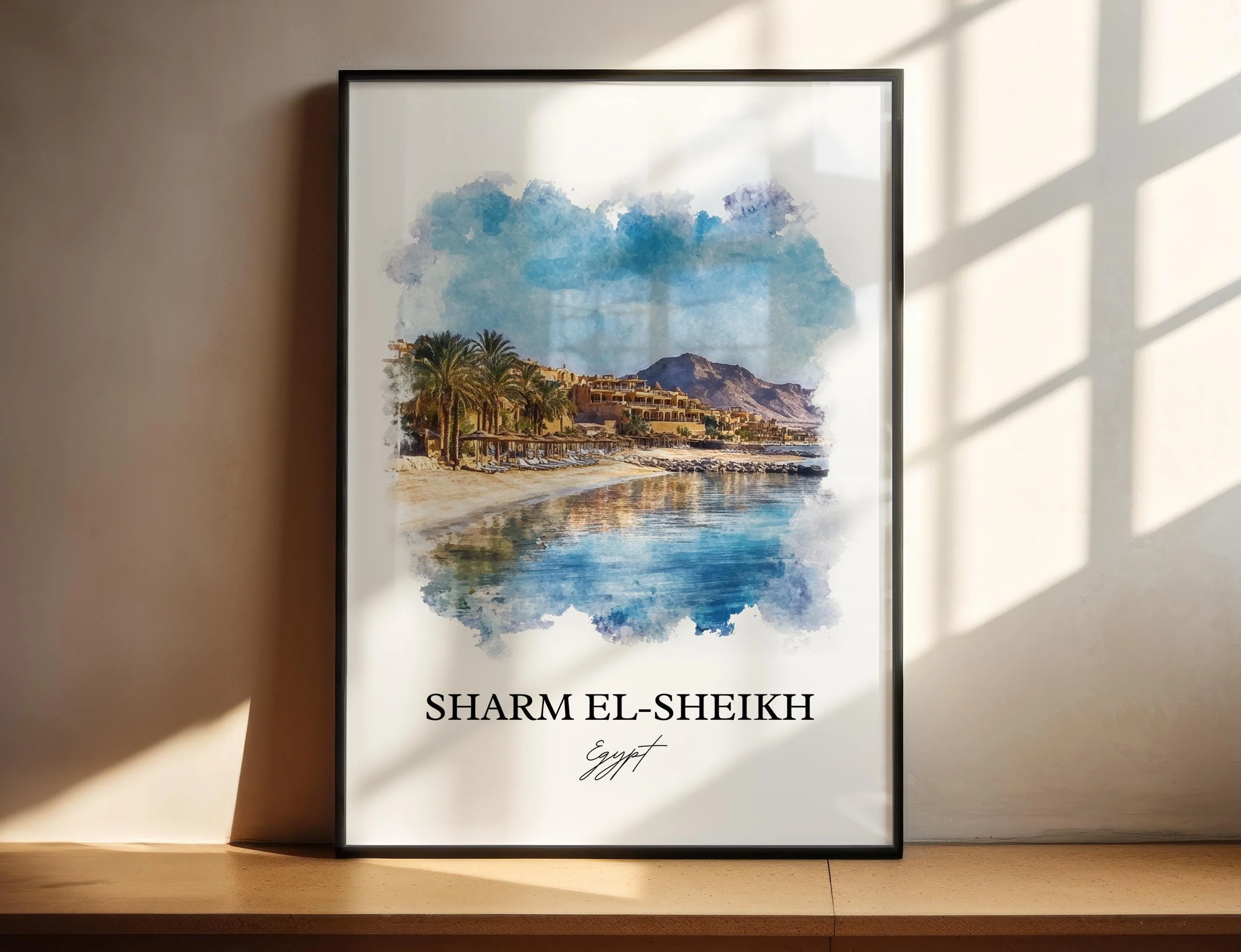 Sharm El-Sheikh, Egypt – Watercolor Art Print
