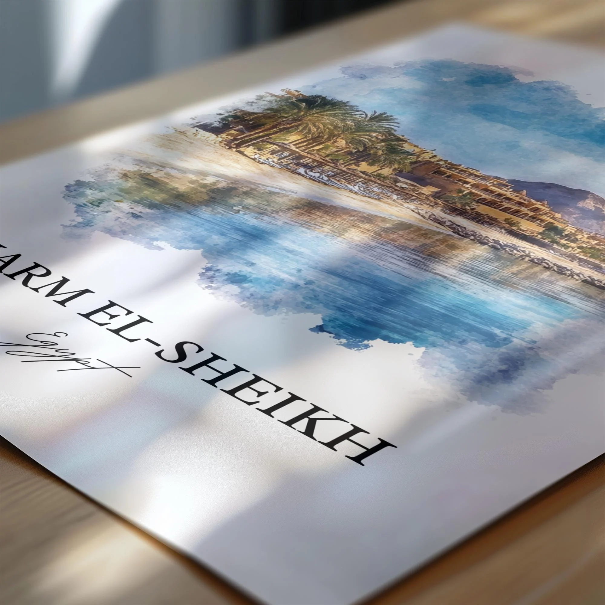 Sharm El-Sheikh, Egypt – Watercolor Art Print - Image 2