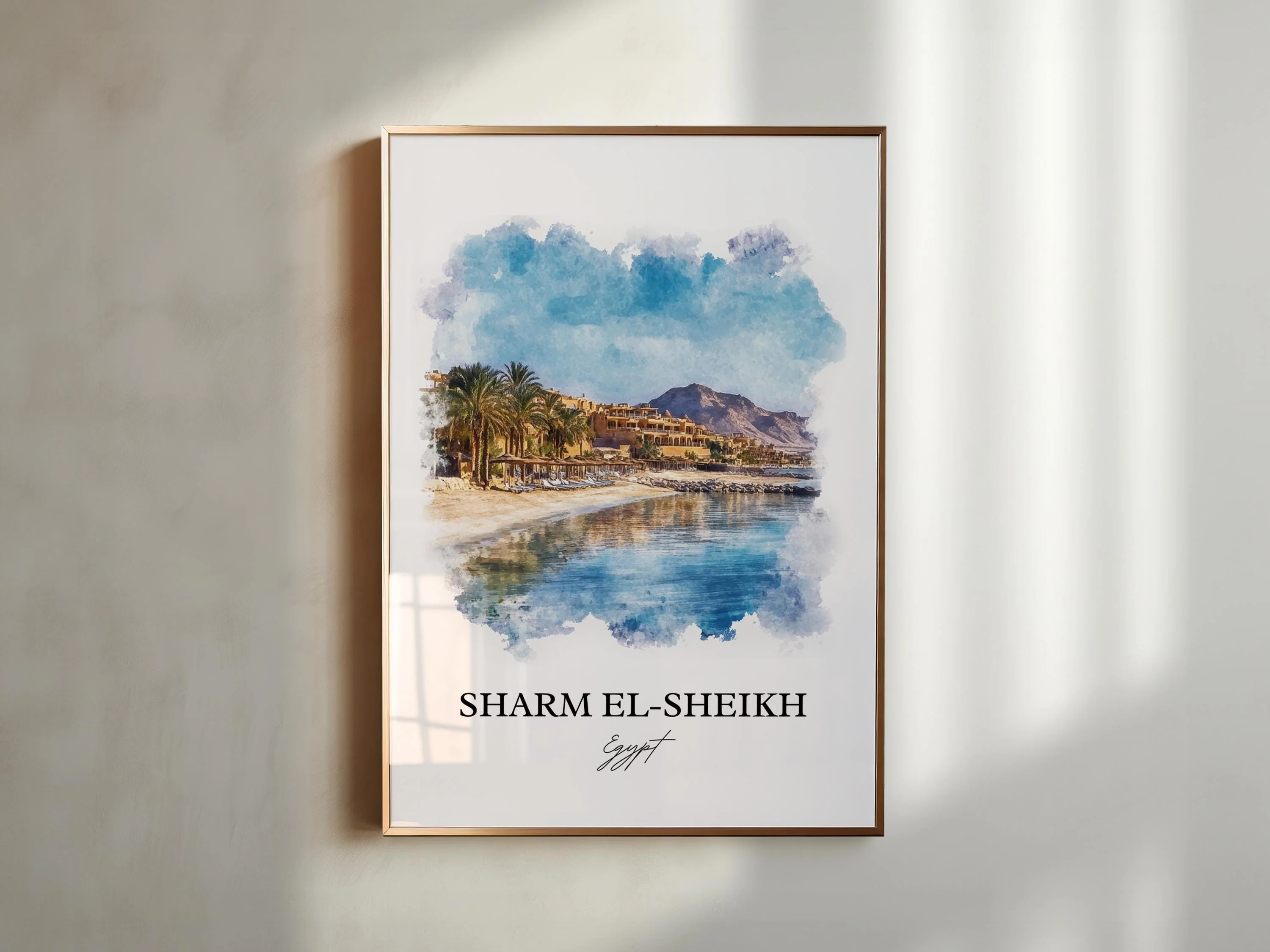Sharm El-Sheikh, Egypt – Watercolor Art Print - Image 4