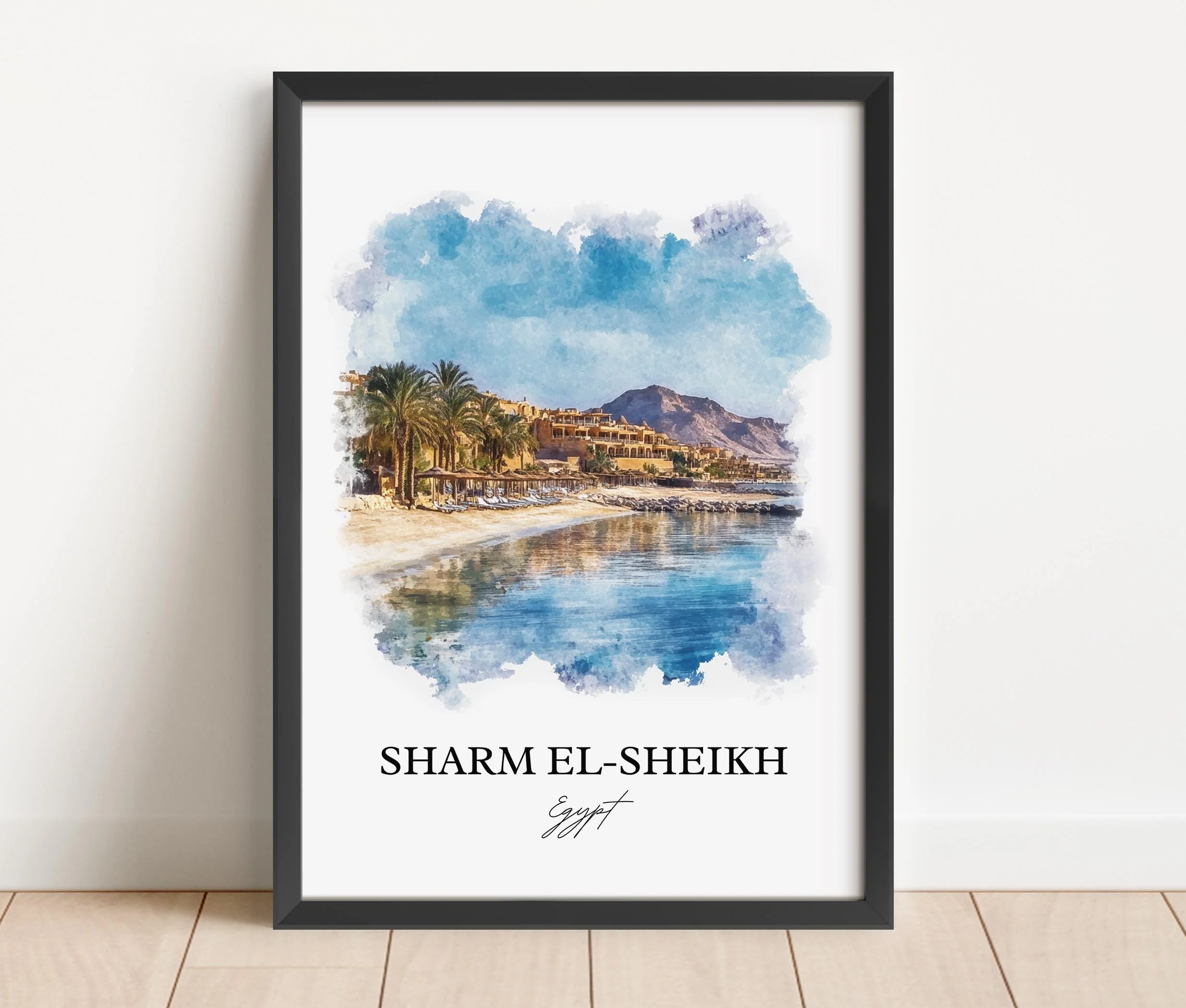 Sharm El-Sheikh, Egypt – Watercolor Art Print - Image 5