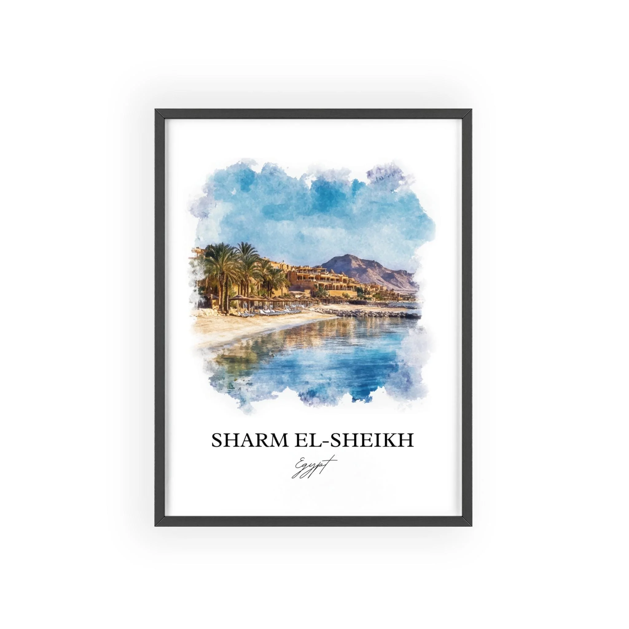 Sharm El-Sheikh, Egypt – Watercolor Art Print - Image 7
