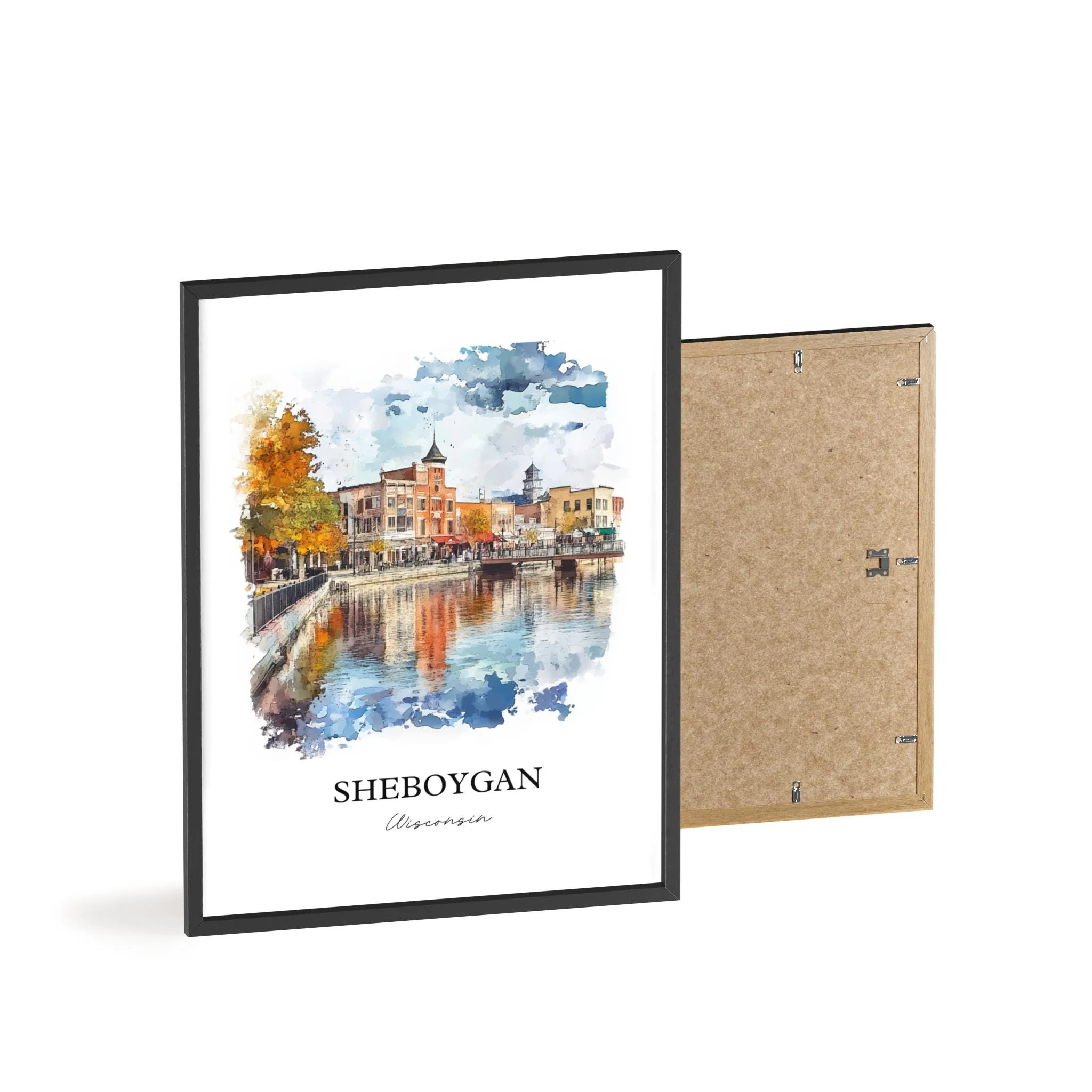 Sheboygan, Wisconsin, USA – Watercolor Art Print - Image 8