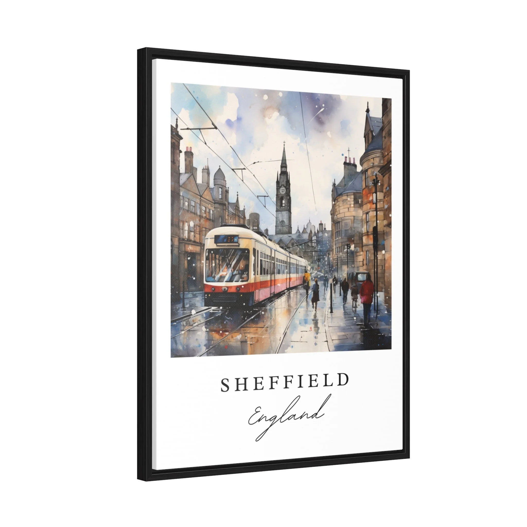 Sheffield, England – Watercolor Art Print - Image 3