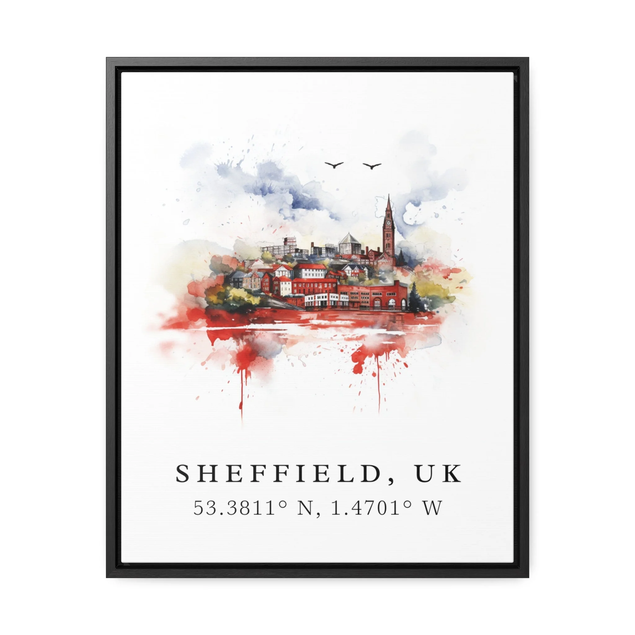 Sheffield, United Kingdom – Watercolor Art Print - Image 2