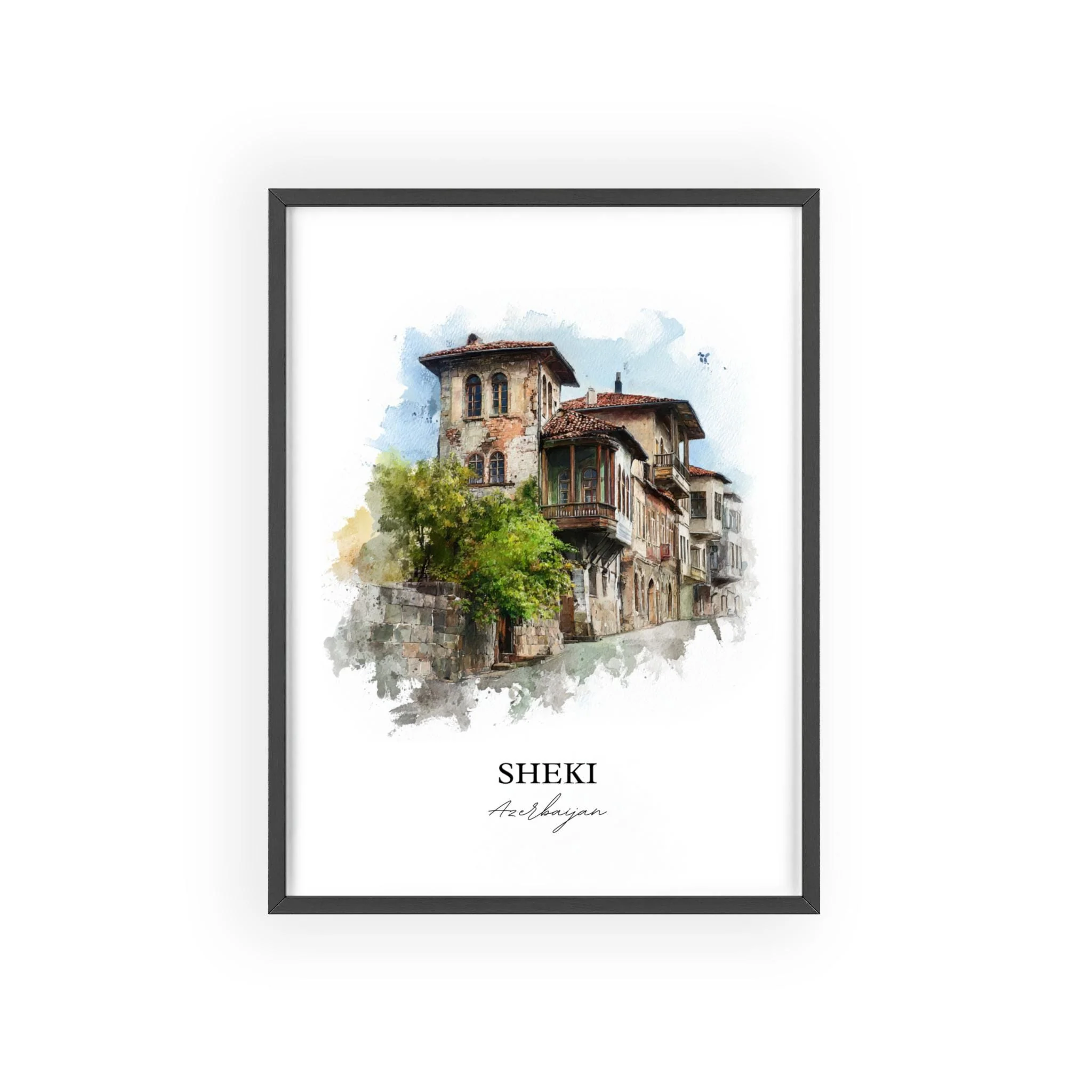 Sheki, Azerbaijan – Watercolor Art Print - Image 10