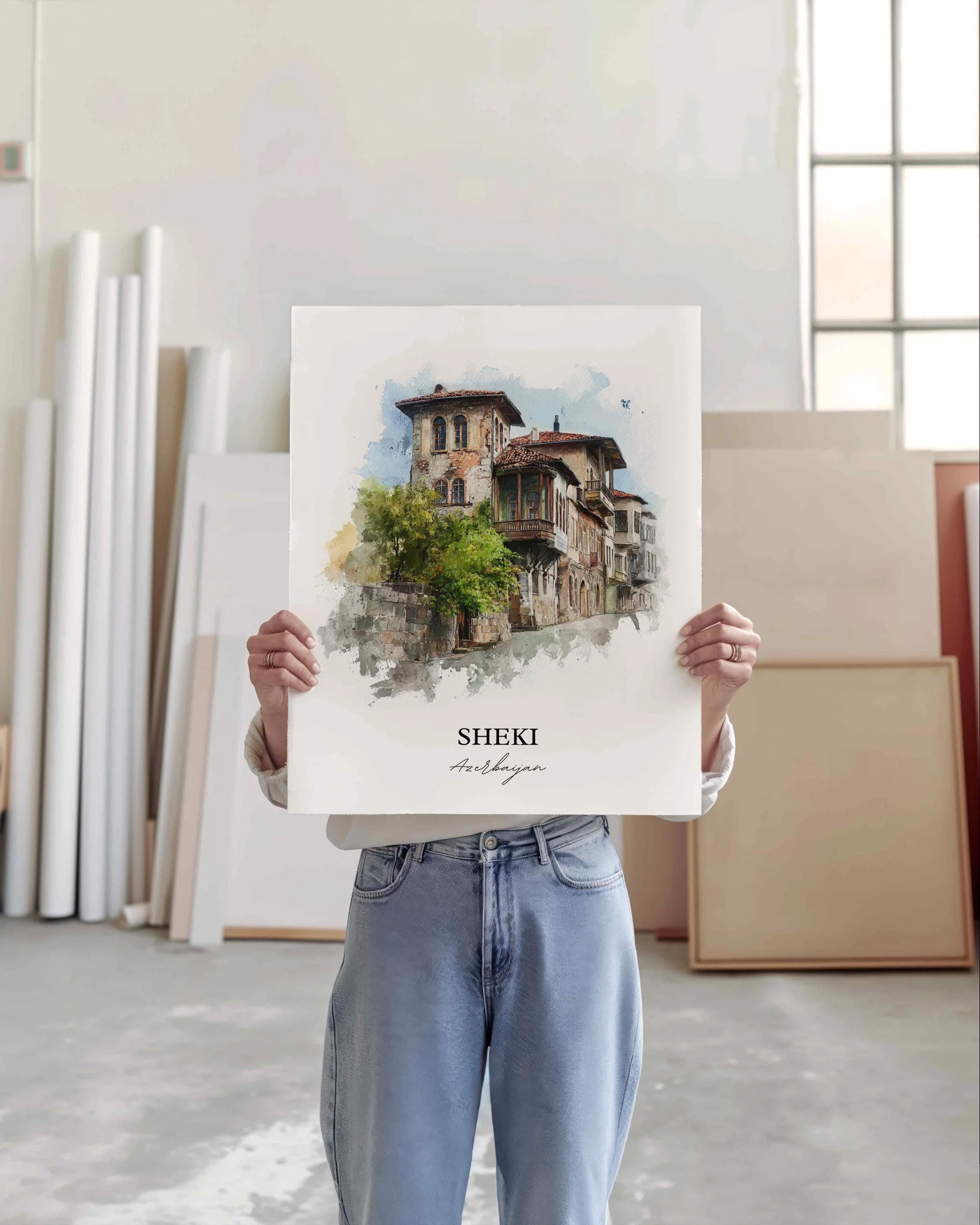 Sheki, Azerbaijan – Watercolor Art Print - Image 7