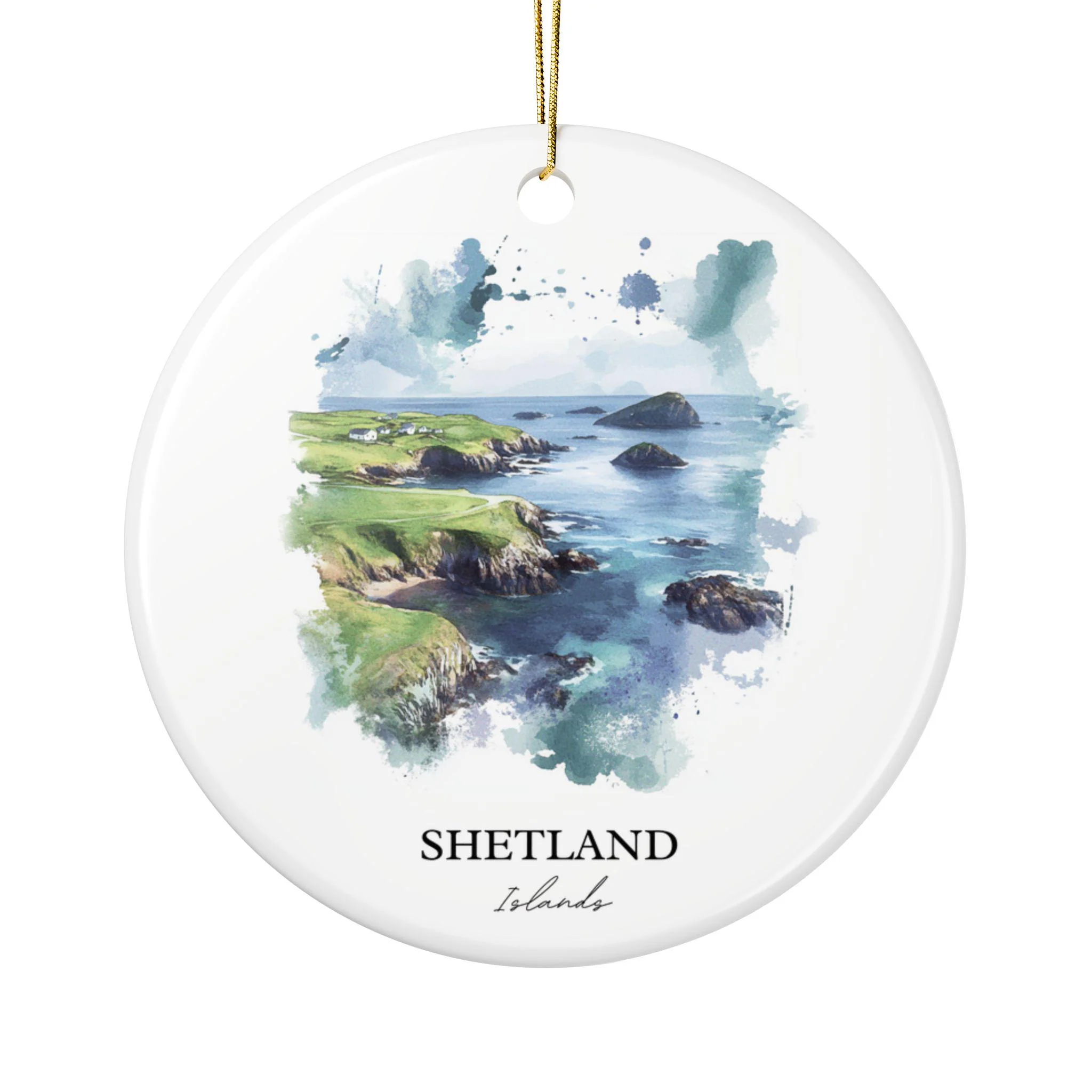 Shetland Islands Ornament: Unique Shetland Islands Souvenir, Scotland Xmas Decor, and Authentic Scotland Gift