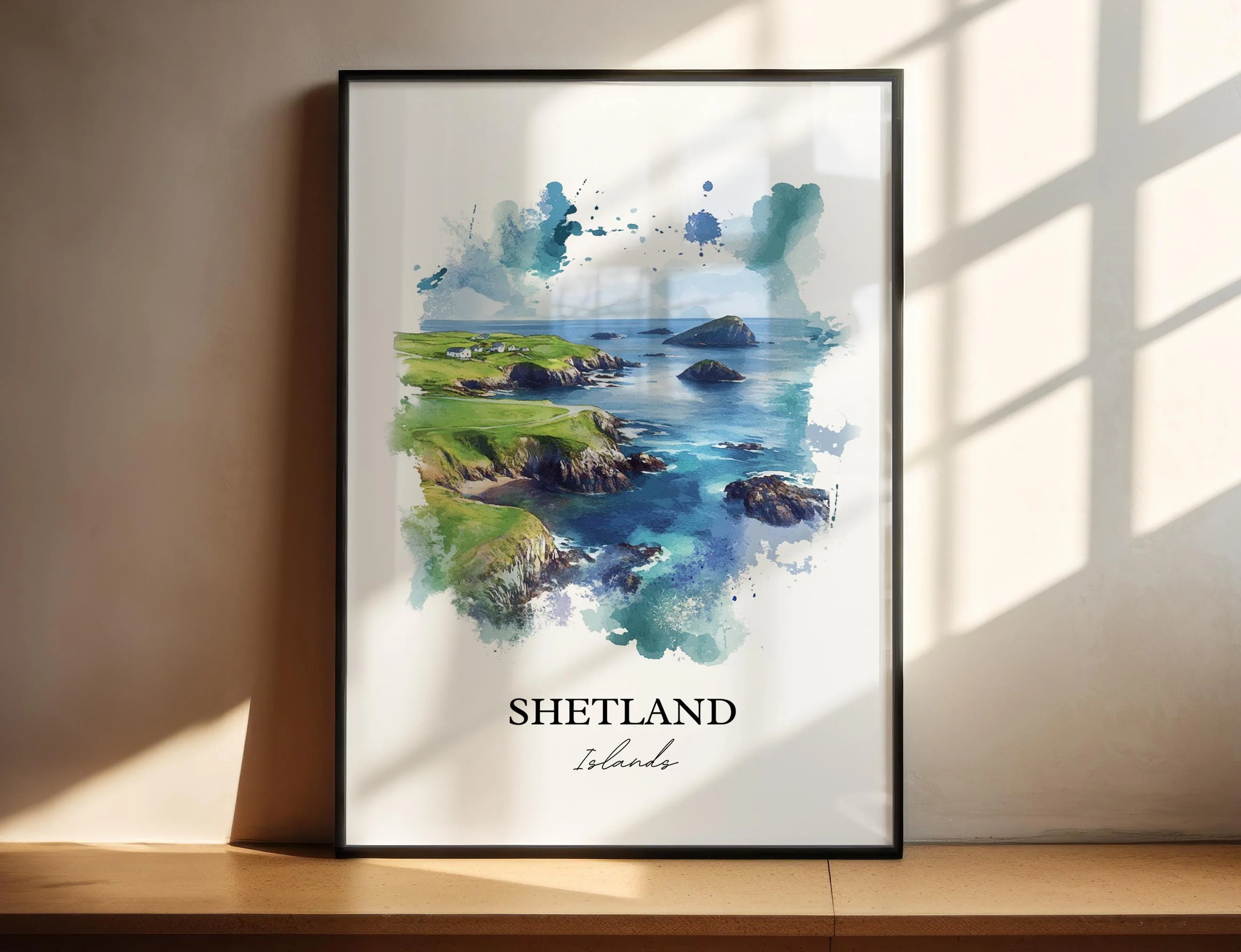 Shetland Islands, Scotland – Watercolor Art Print