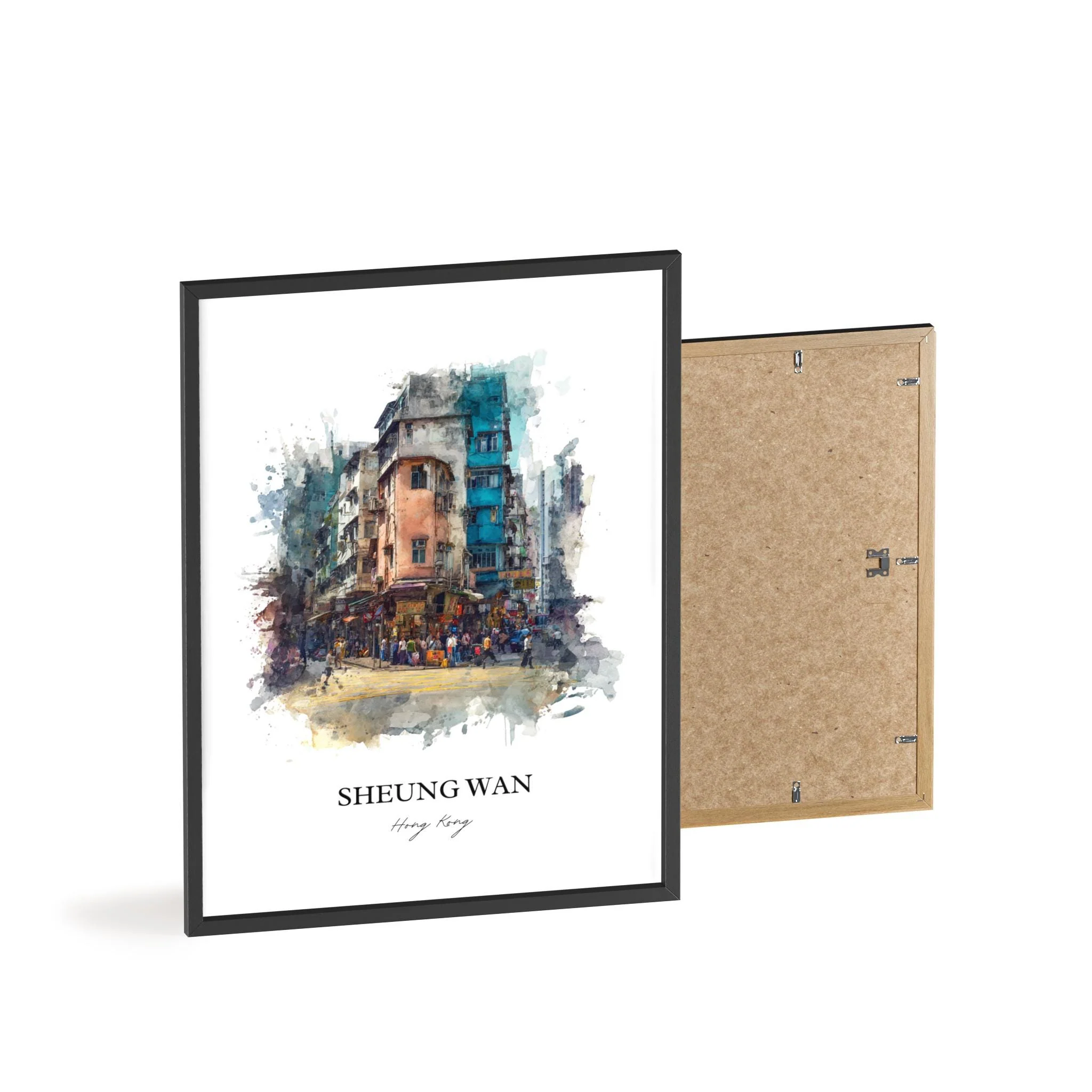 Sheung Wan, Hong Kong – Watercolor Art Print - Image 2