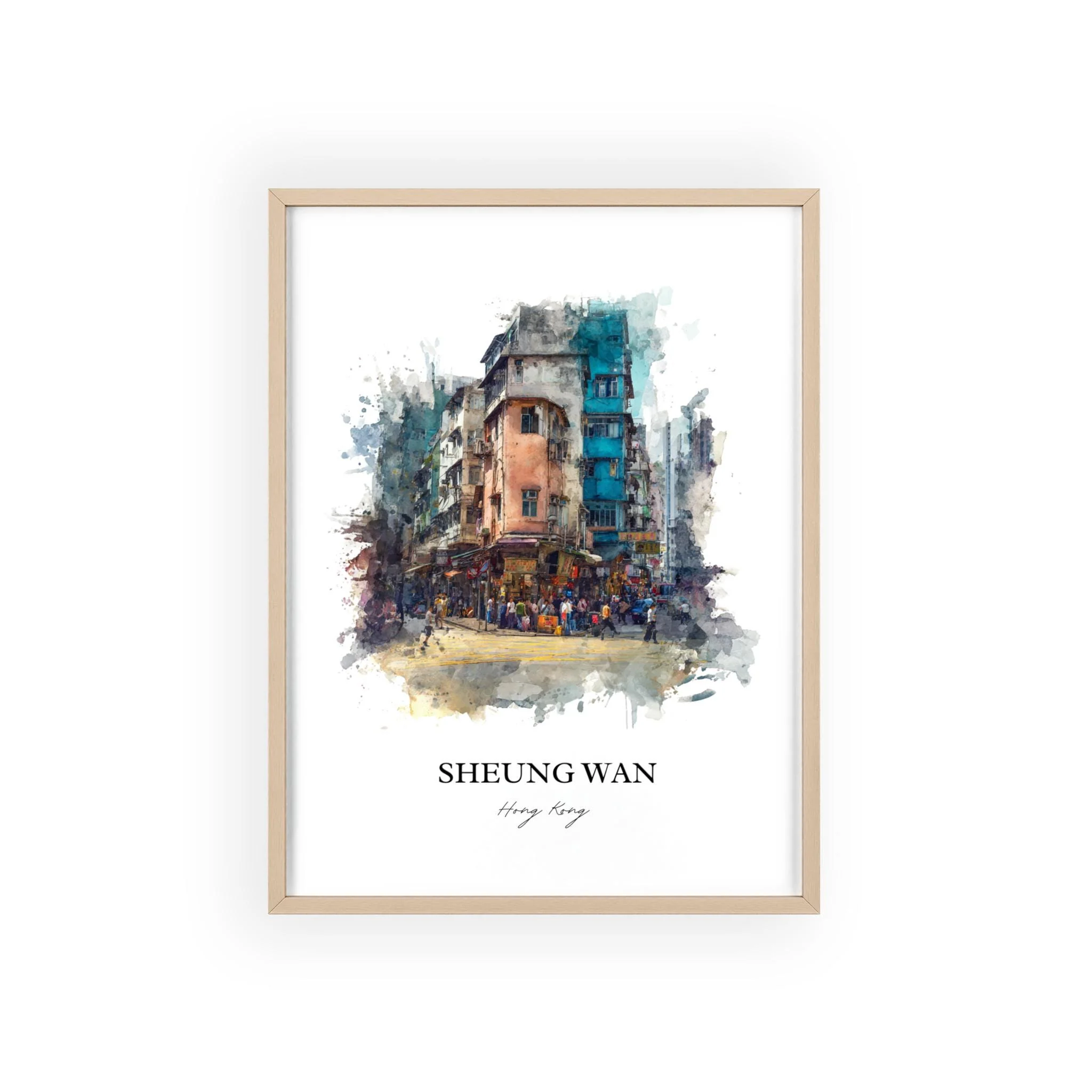 Sheung Wan, Hong Kong – Watercolor Art Print - Image 3
