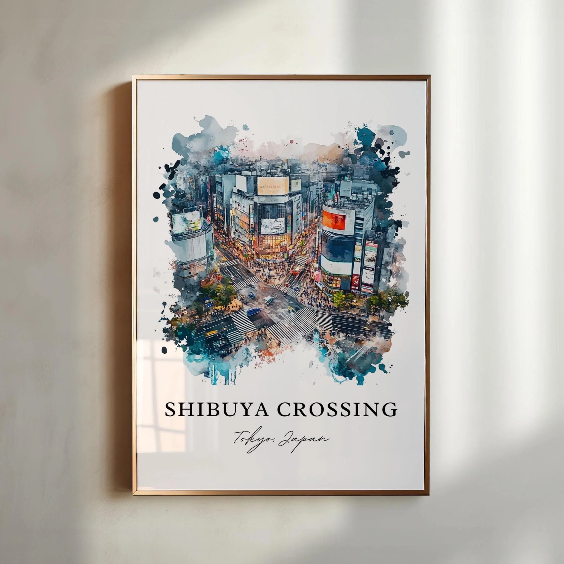 Shibuya Crossing, Japan – Watercolor Art Print