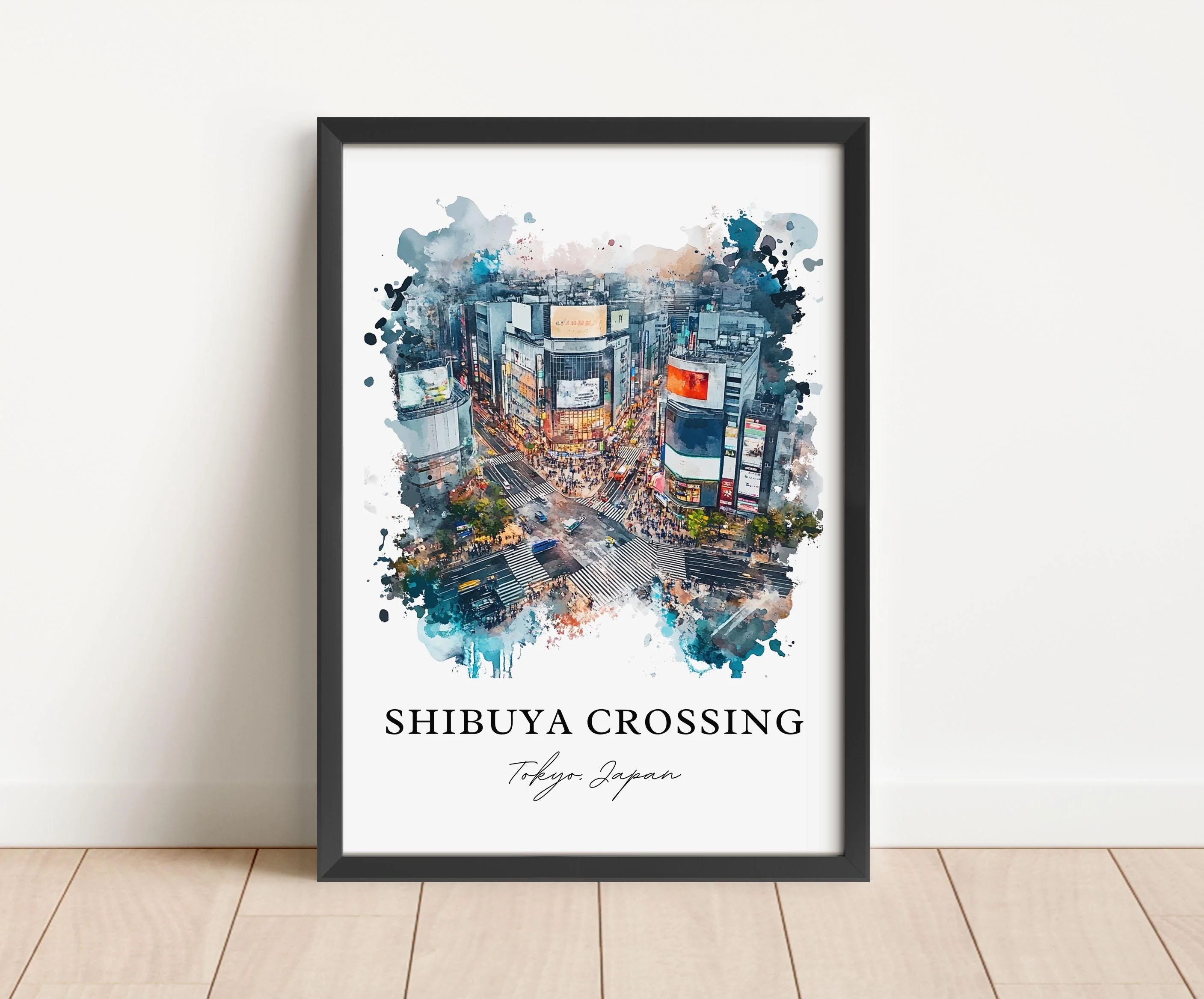 Shibuya Crossing, Japan – Watercolor Art Print - Image 4