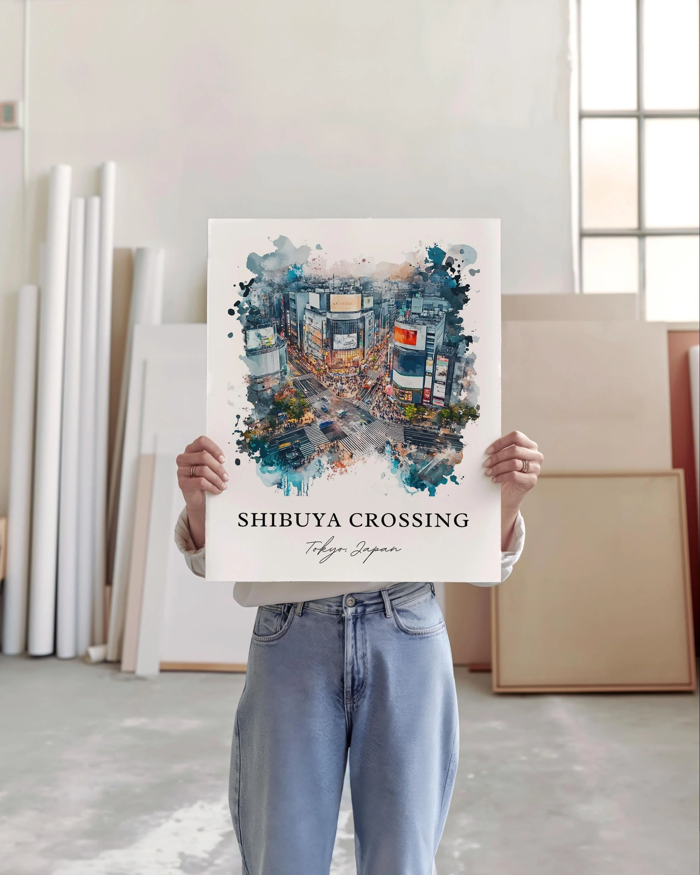 Shibuya Crossing, Japan – Watercolor Art Print - Image 5