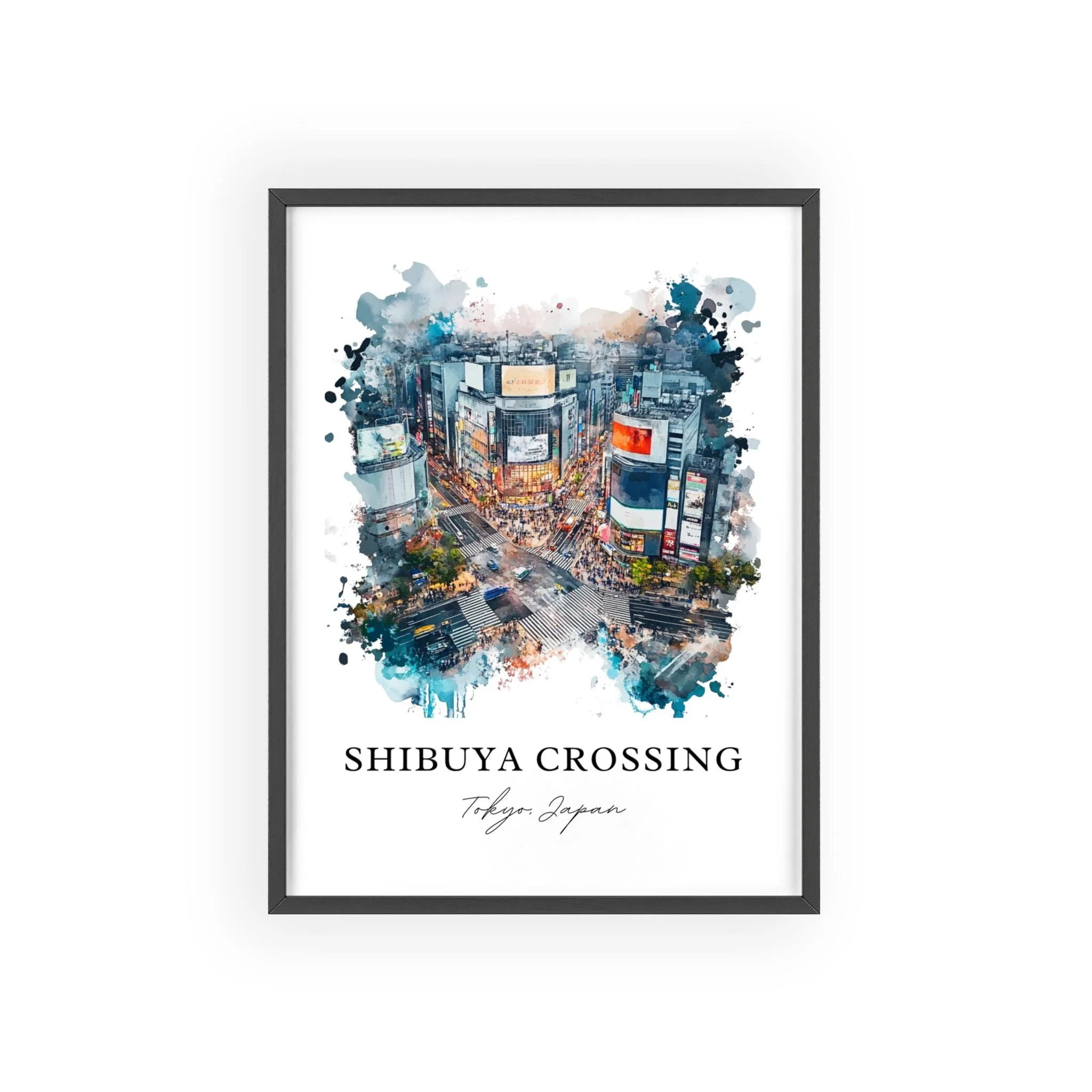 Shibuya Crossing, Japan – Watercolor Art Print - Image 6