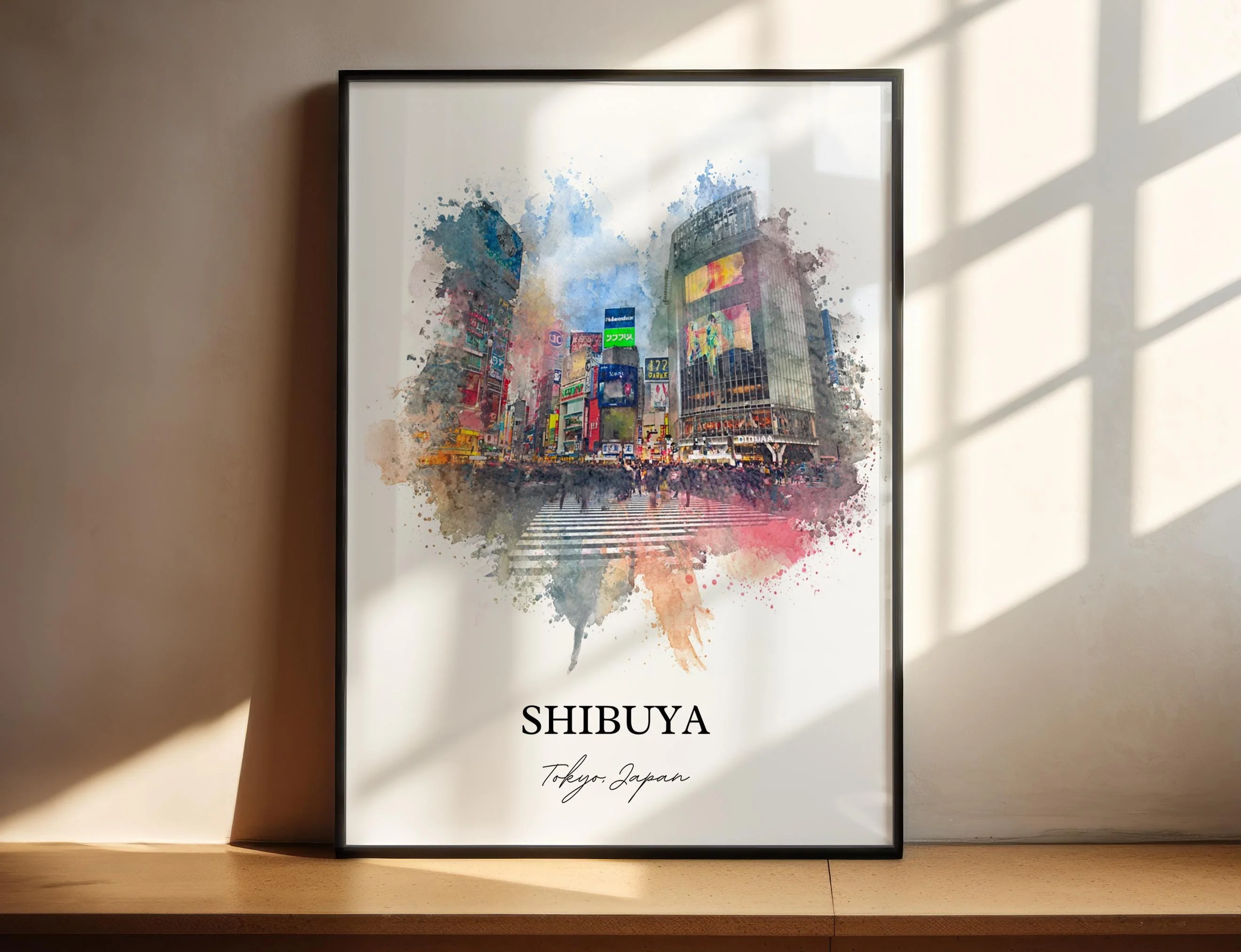 Shibuya, Tokyo – Watercolor Art Print