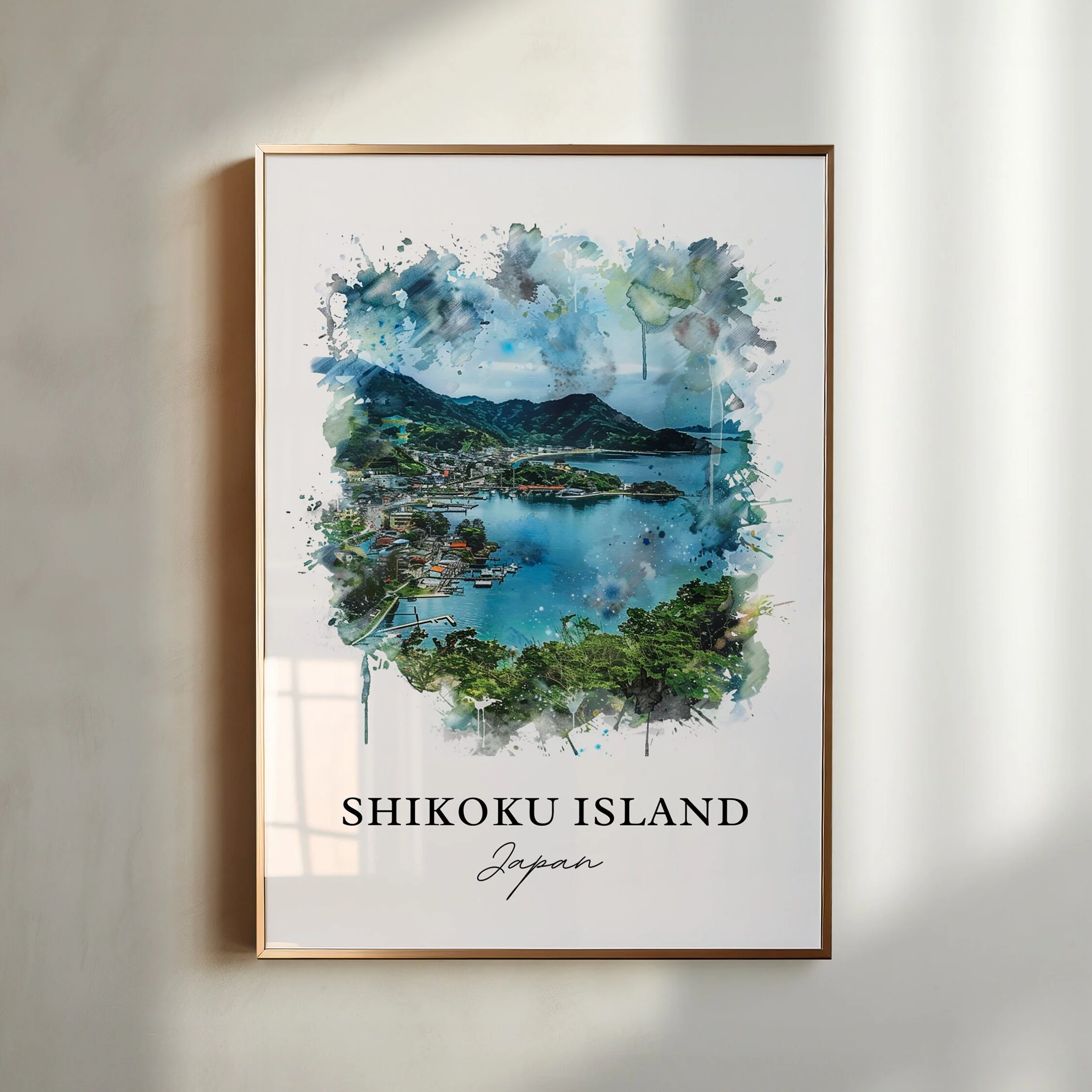Shikoku Island, Japan – Watercolor Art Print