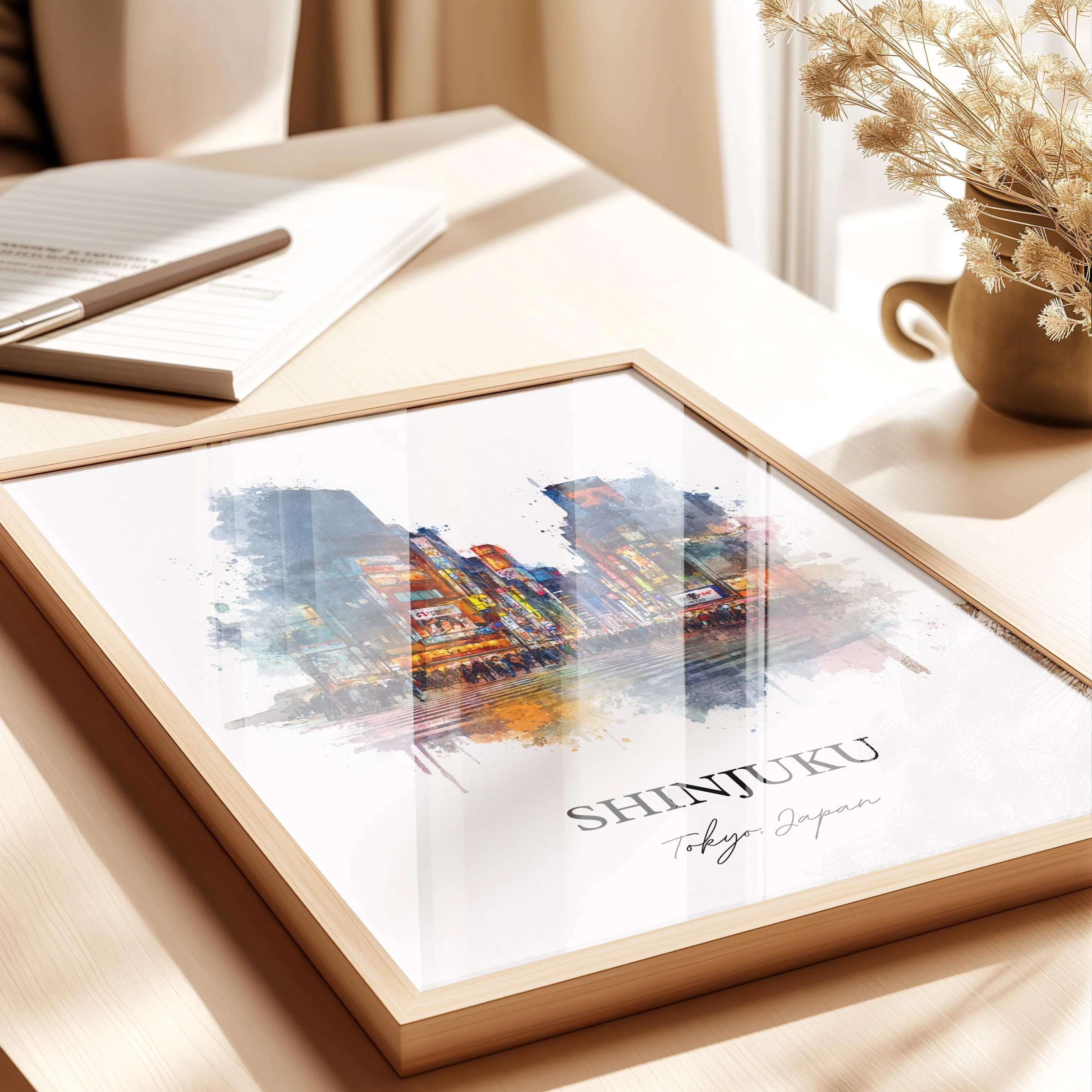 Shinjuku, Japan – Watercolor Art Print - Image 3