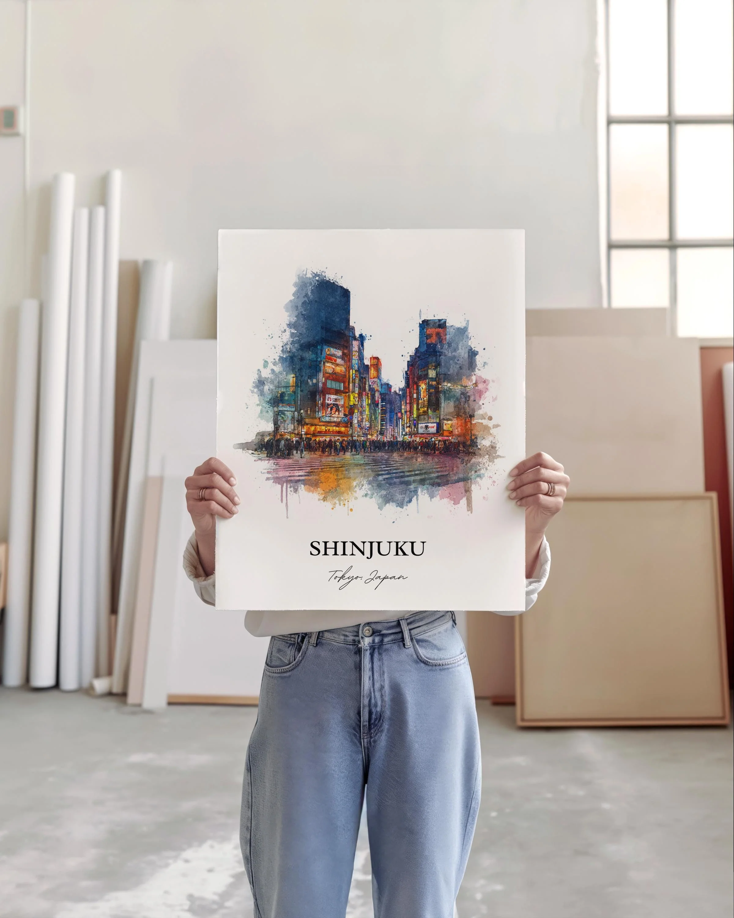Shinjuku, Japan – Watercolor Art Print - Image 6