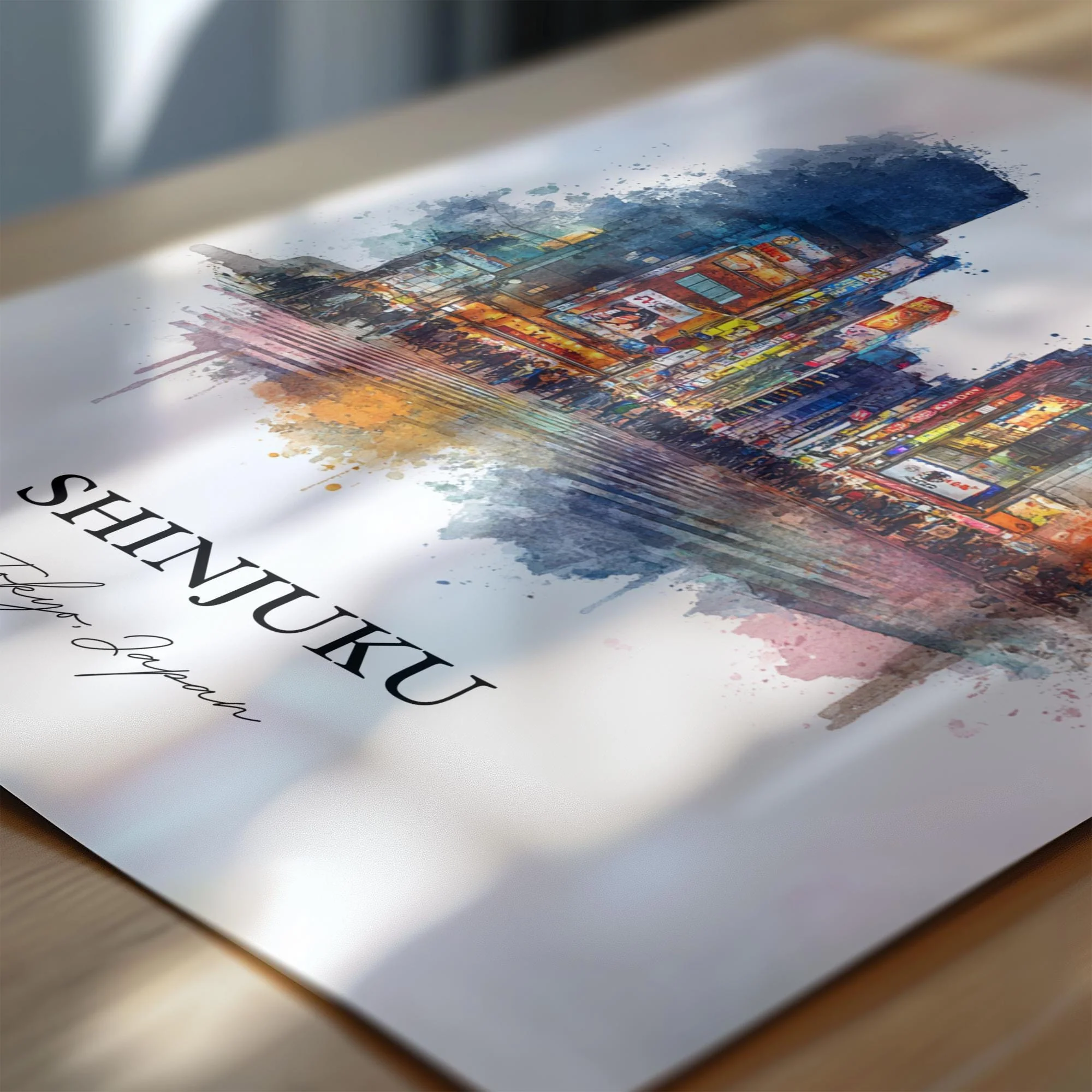 Shinjuku, Japan – Watercolor Art Print - Image 7