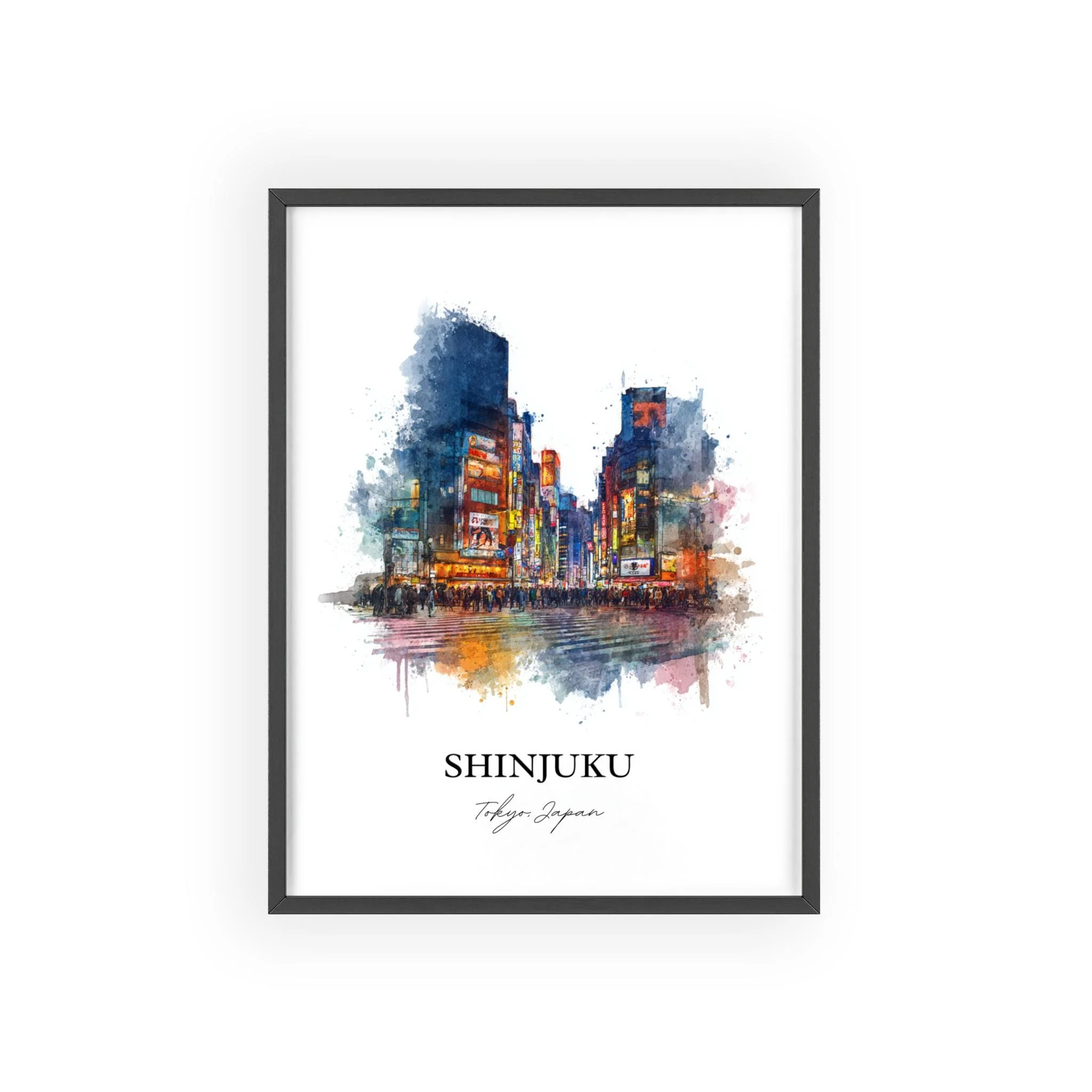 Shinjuku, Japan – Watercolor Art Print - Image 8