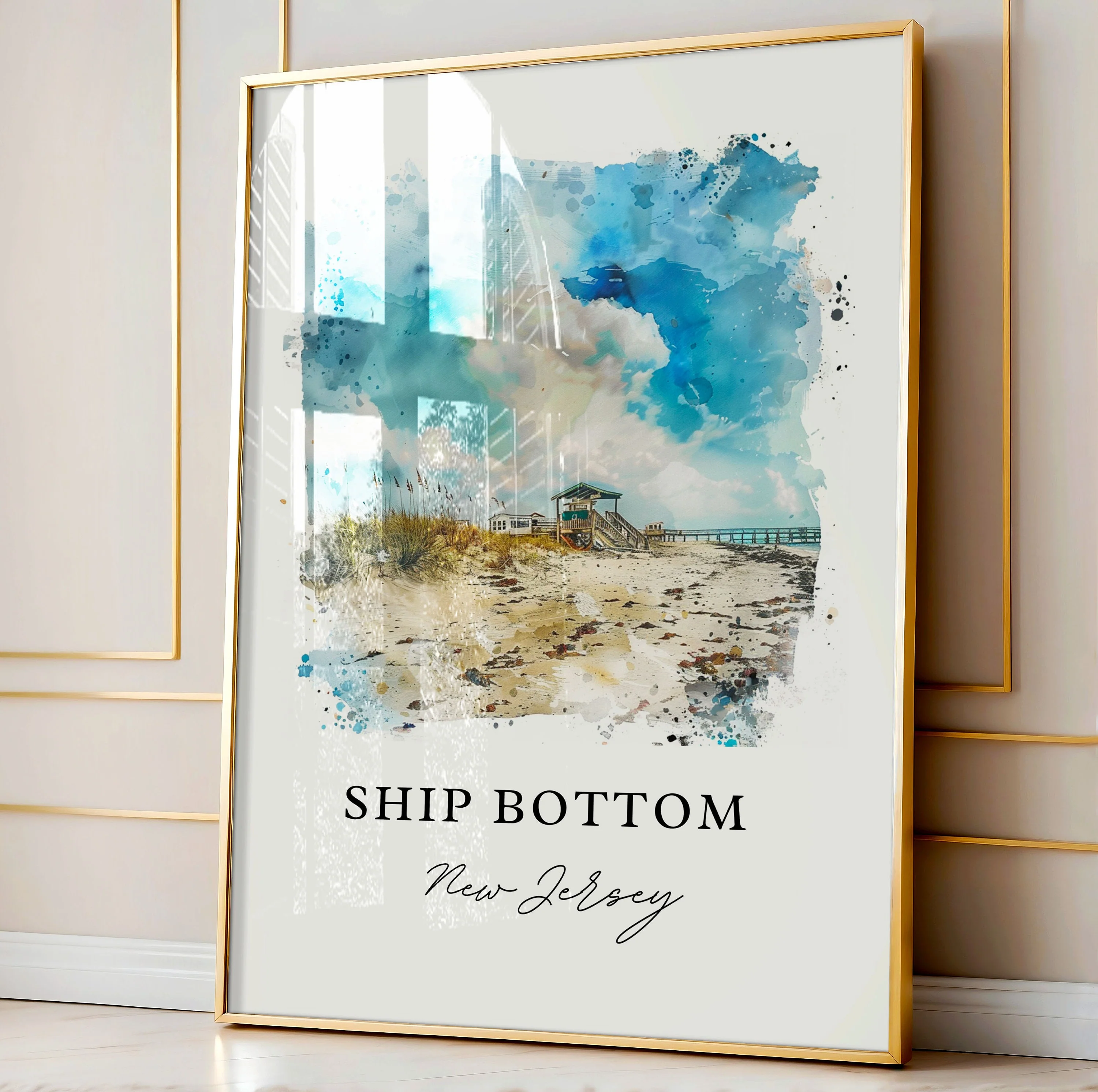 Ship Bottom, New Jersey – Watercolor Art Print - Image 4