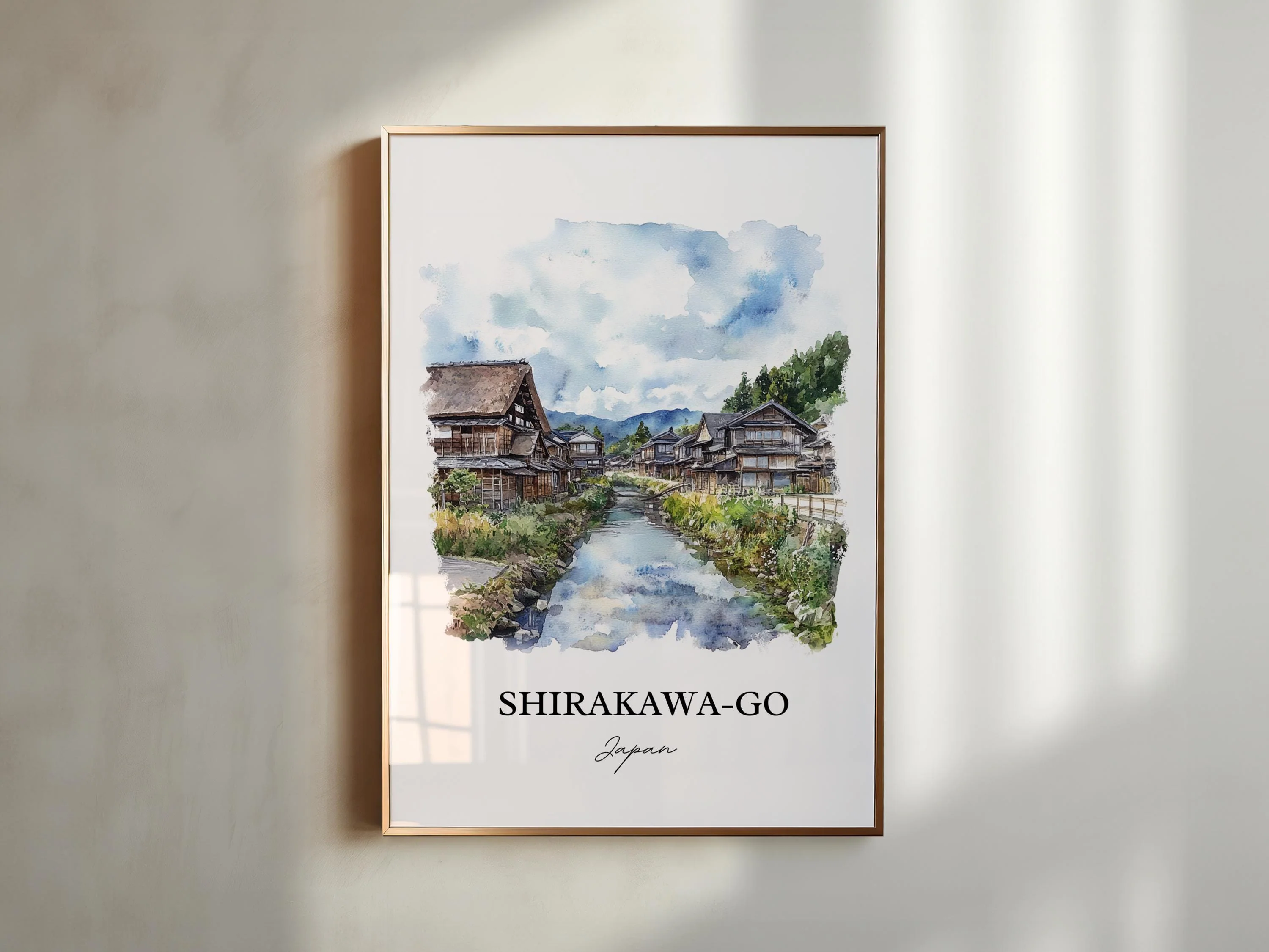 Shirakawa-Go, Japan – Watercolor Art Print - Image 3