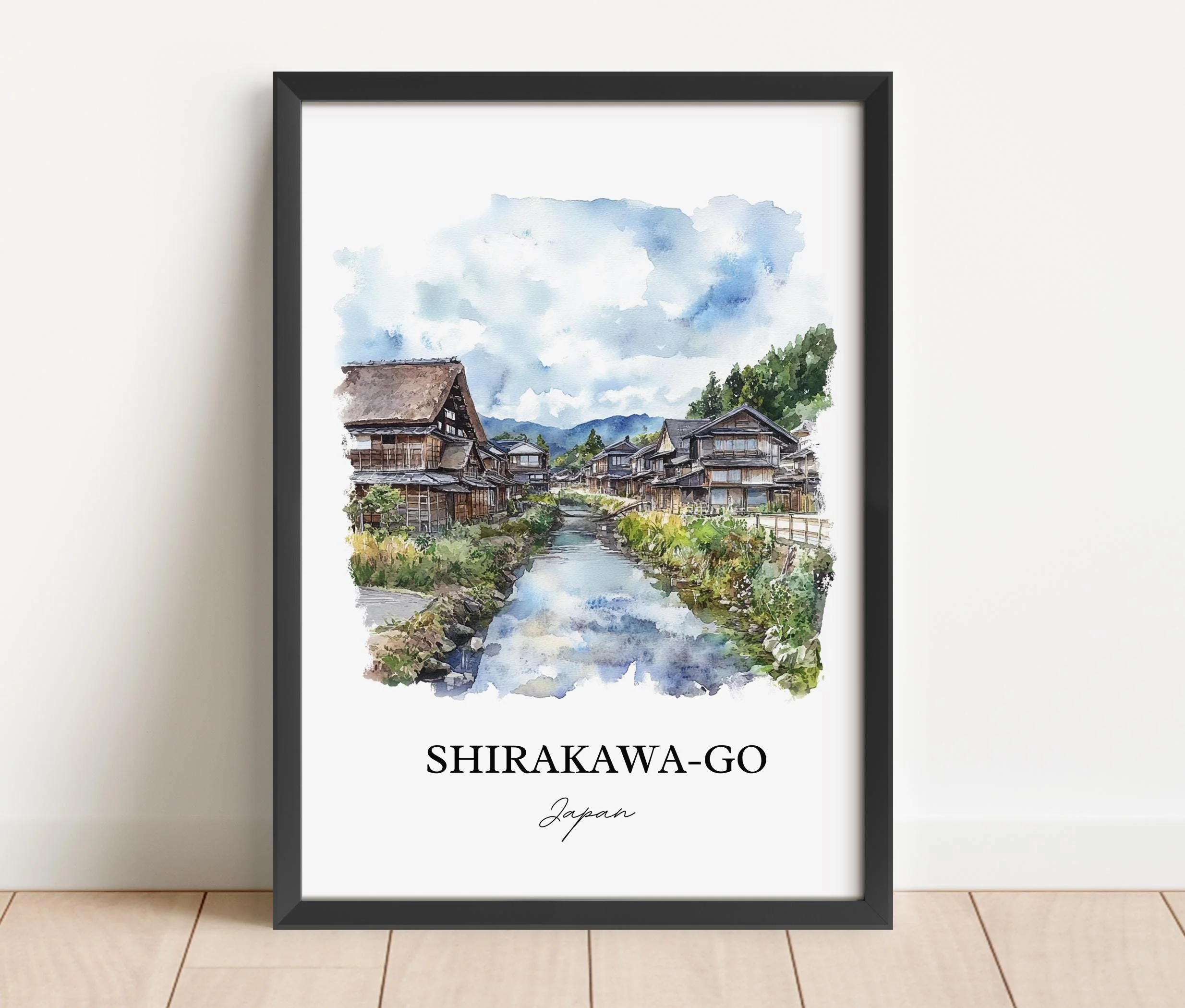 Shirakawa-Go, Japan – Watercolor Art Print - Image 4