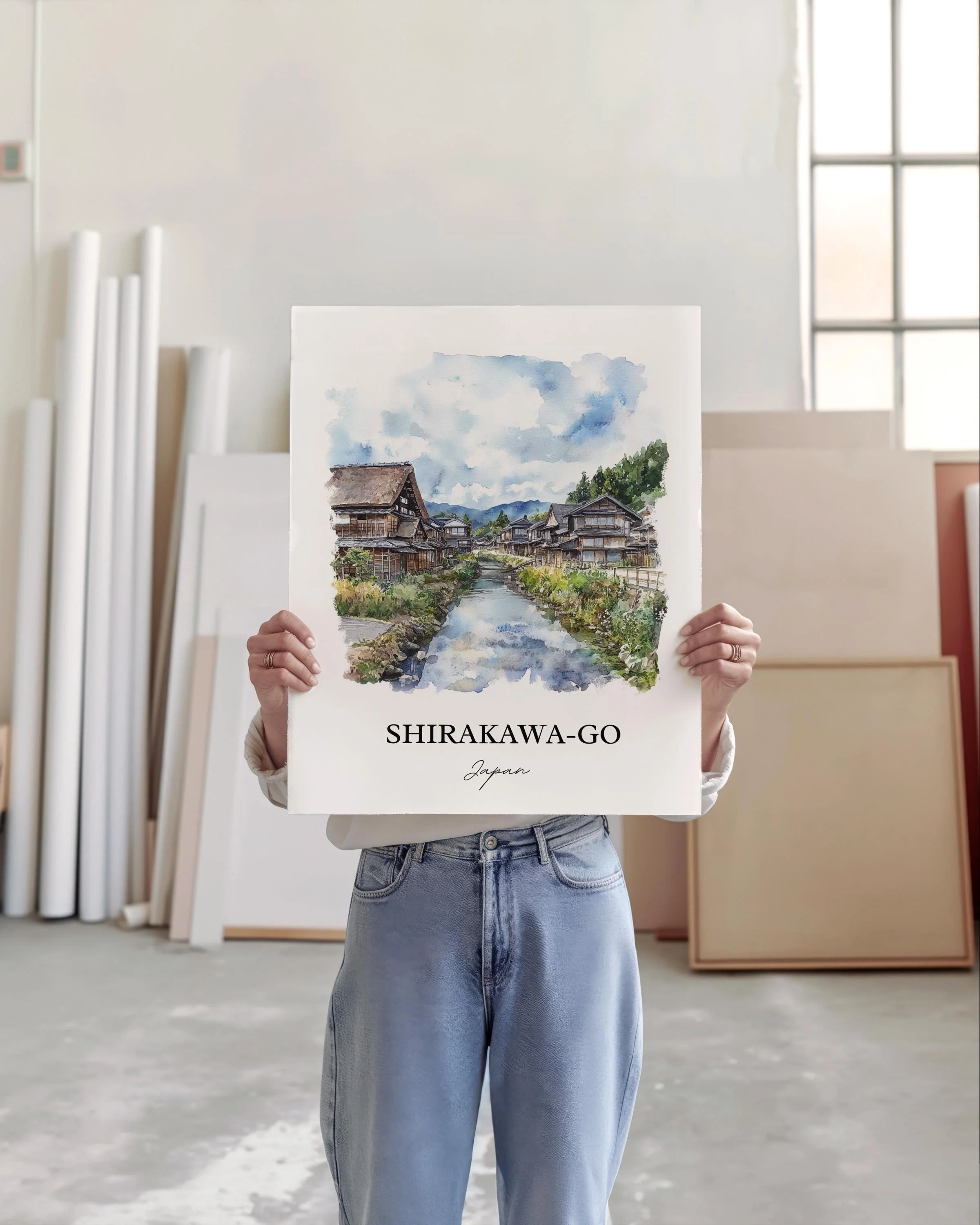 Shirakawa-Go, Japan – Watercolor Art Print - Image 6