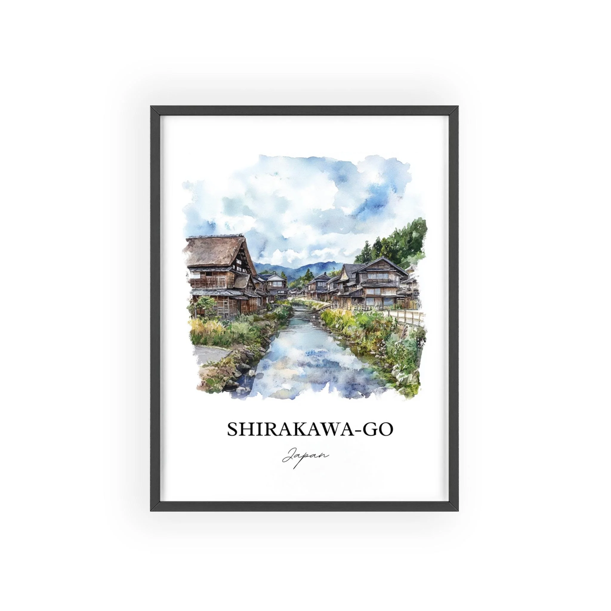 Shirakawa-Go, Japan – Watercolor Art Print - Image 7