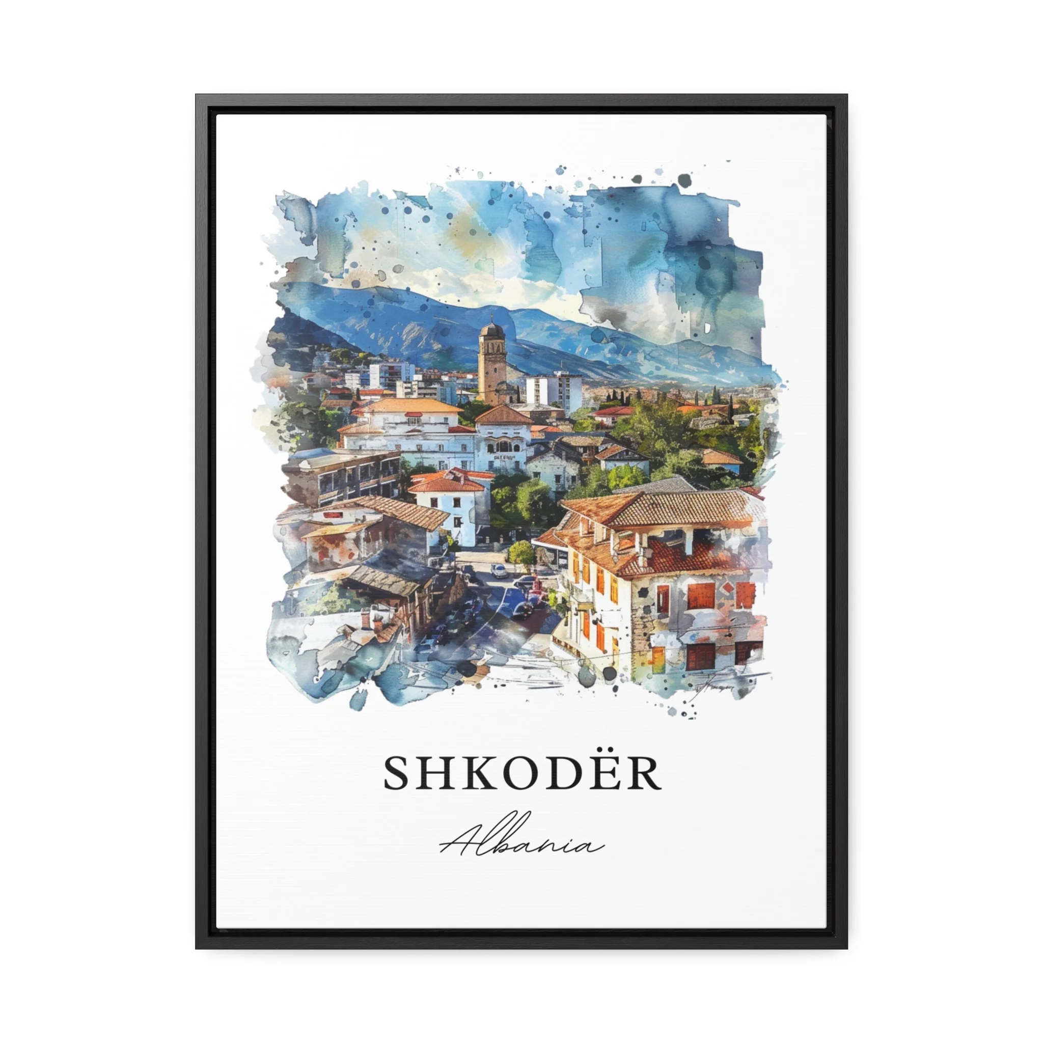 Shkodër, Albania – Watercolor Art Print - Image 5