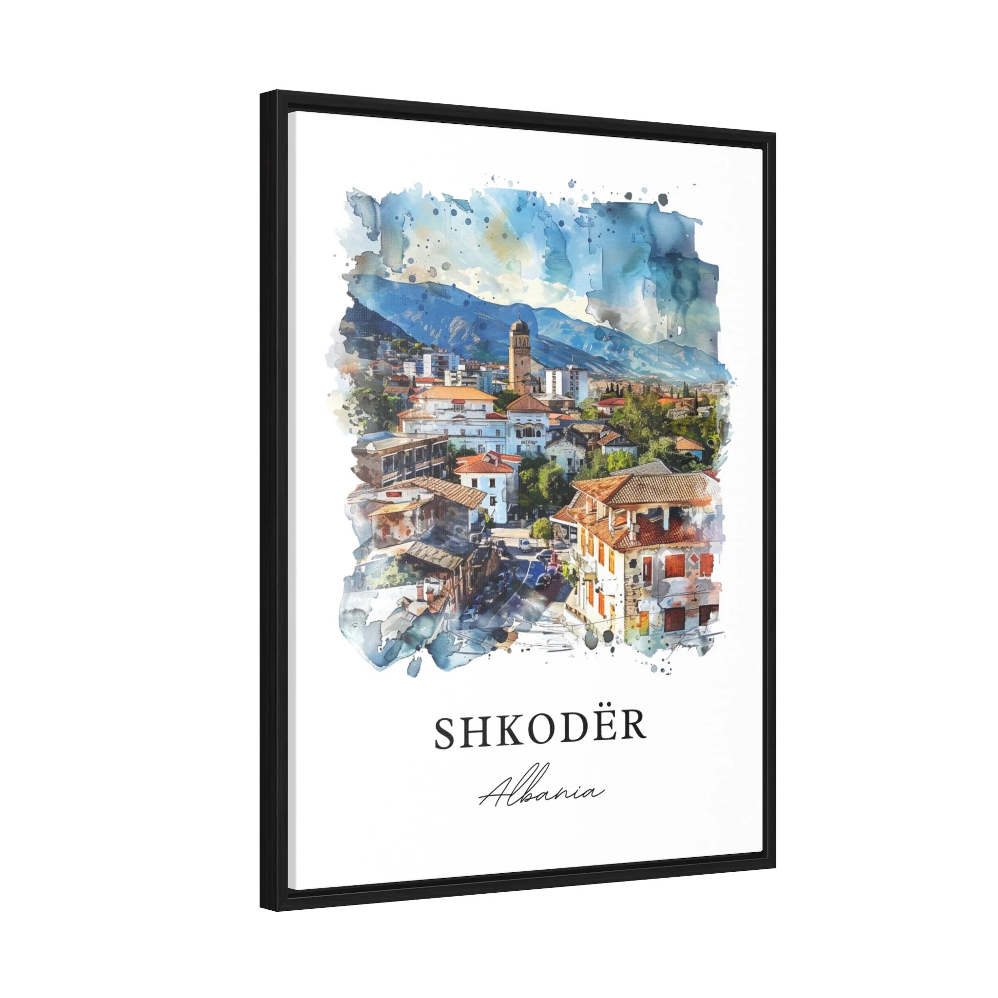 Shkodër, Albania – Watercolor Art Print - Image 6