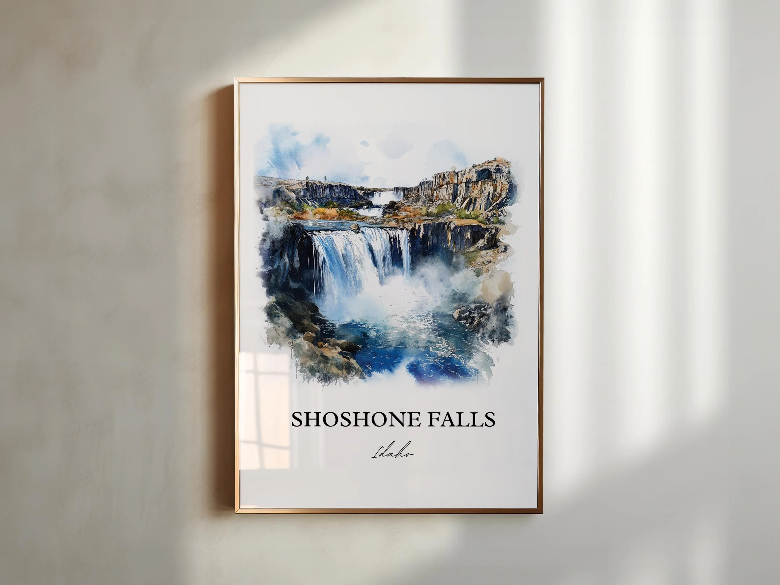 Shoshone Falls, Idaho, Idaho – Watercolor Art Print - Image 5