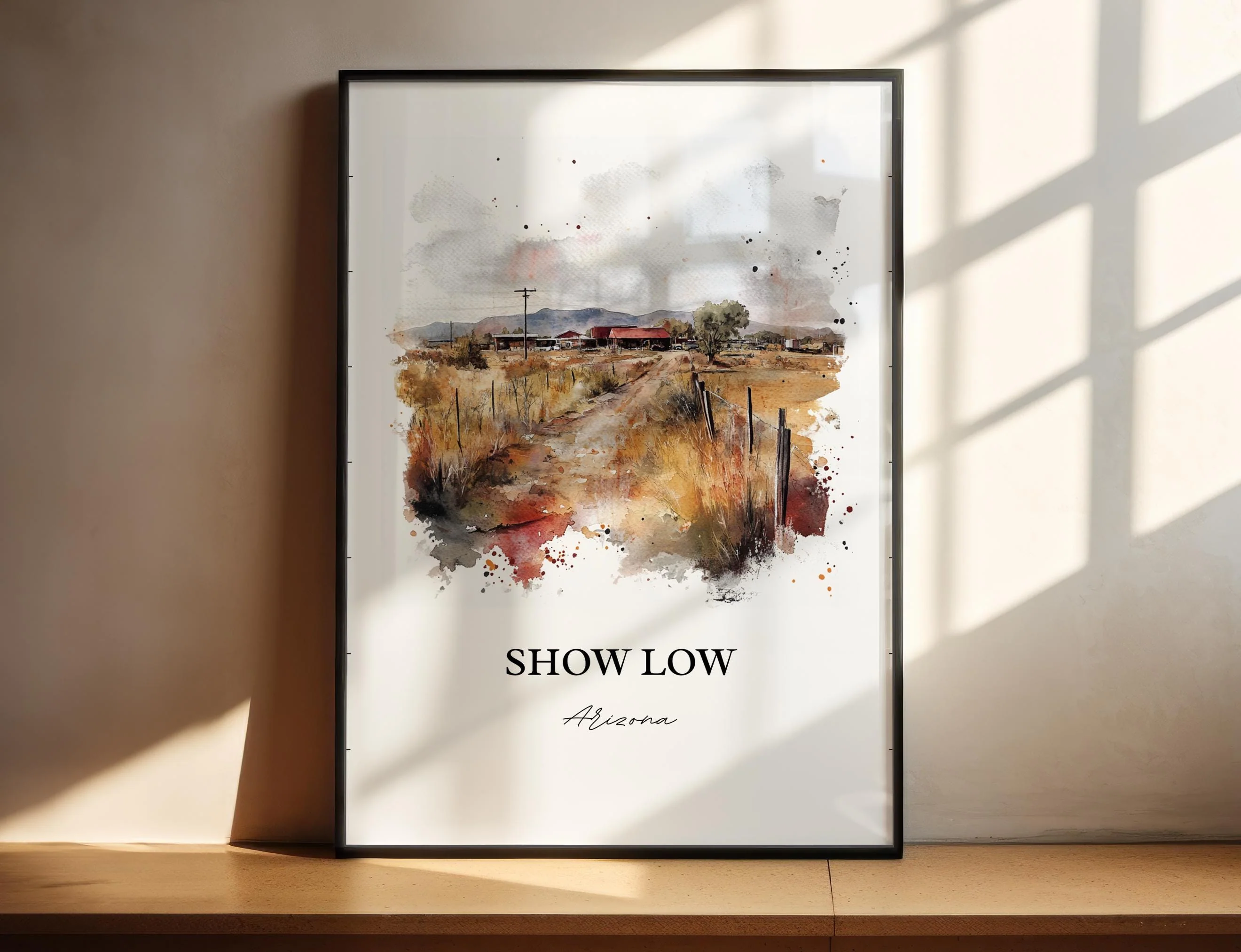 Show Low, USA – Watercolor Art Print