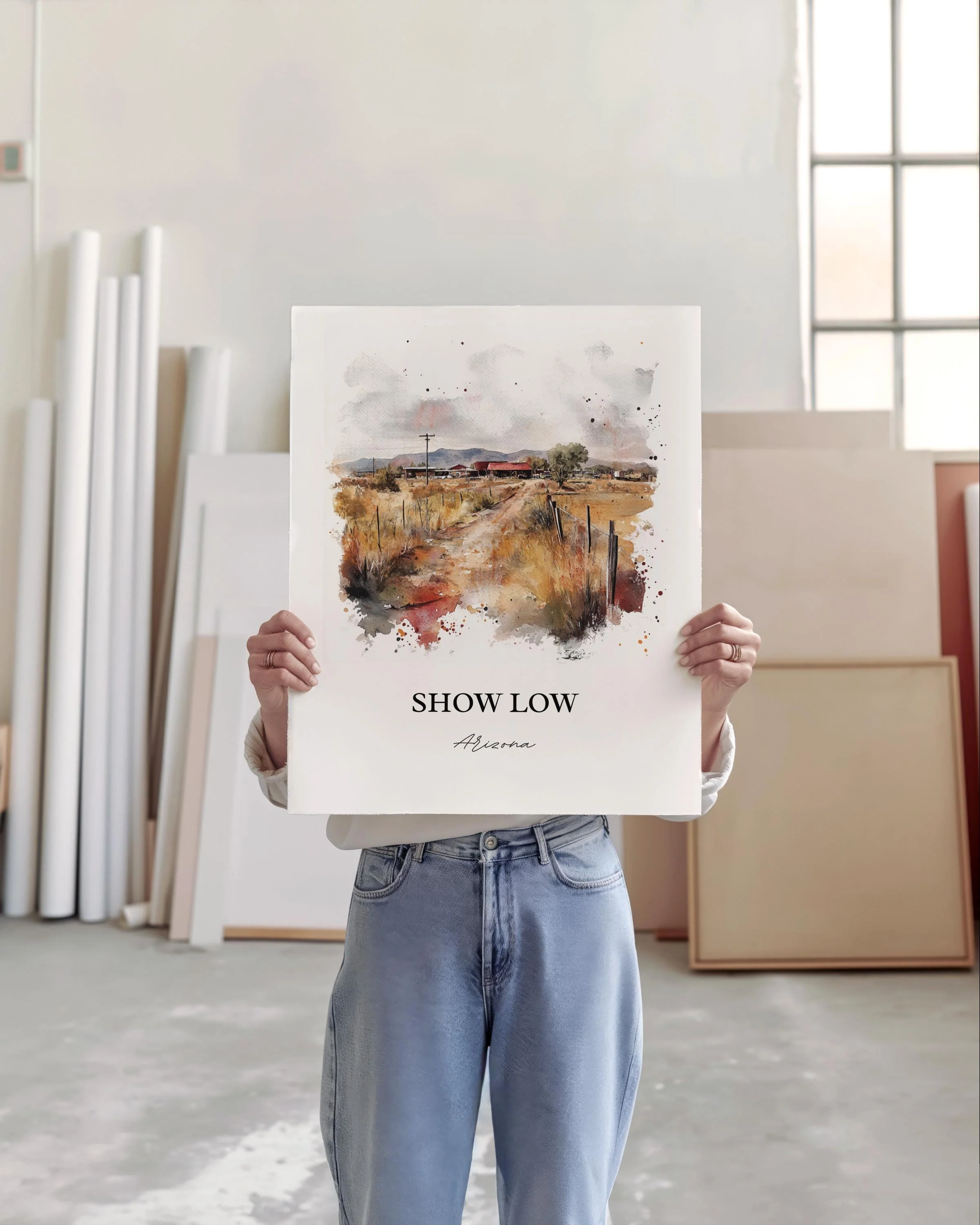 Show Low, USA – Watercolor Art Print - Image 3
