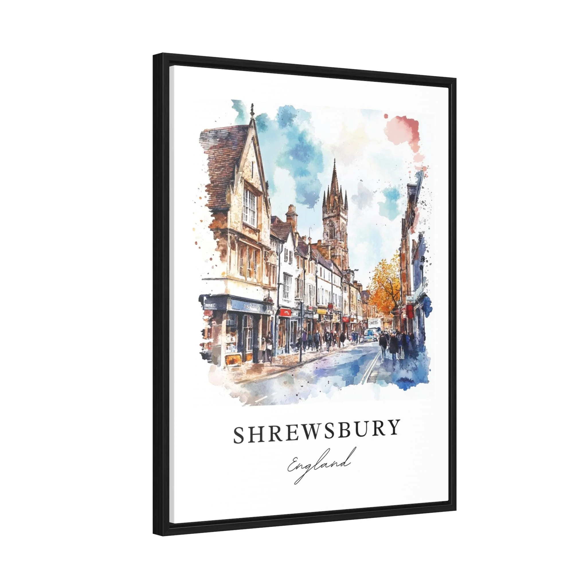 Shrewsbury, England – Watercolor Art Print - Image 6